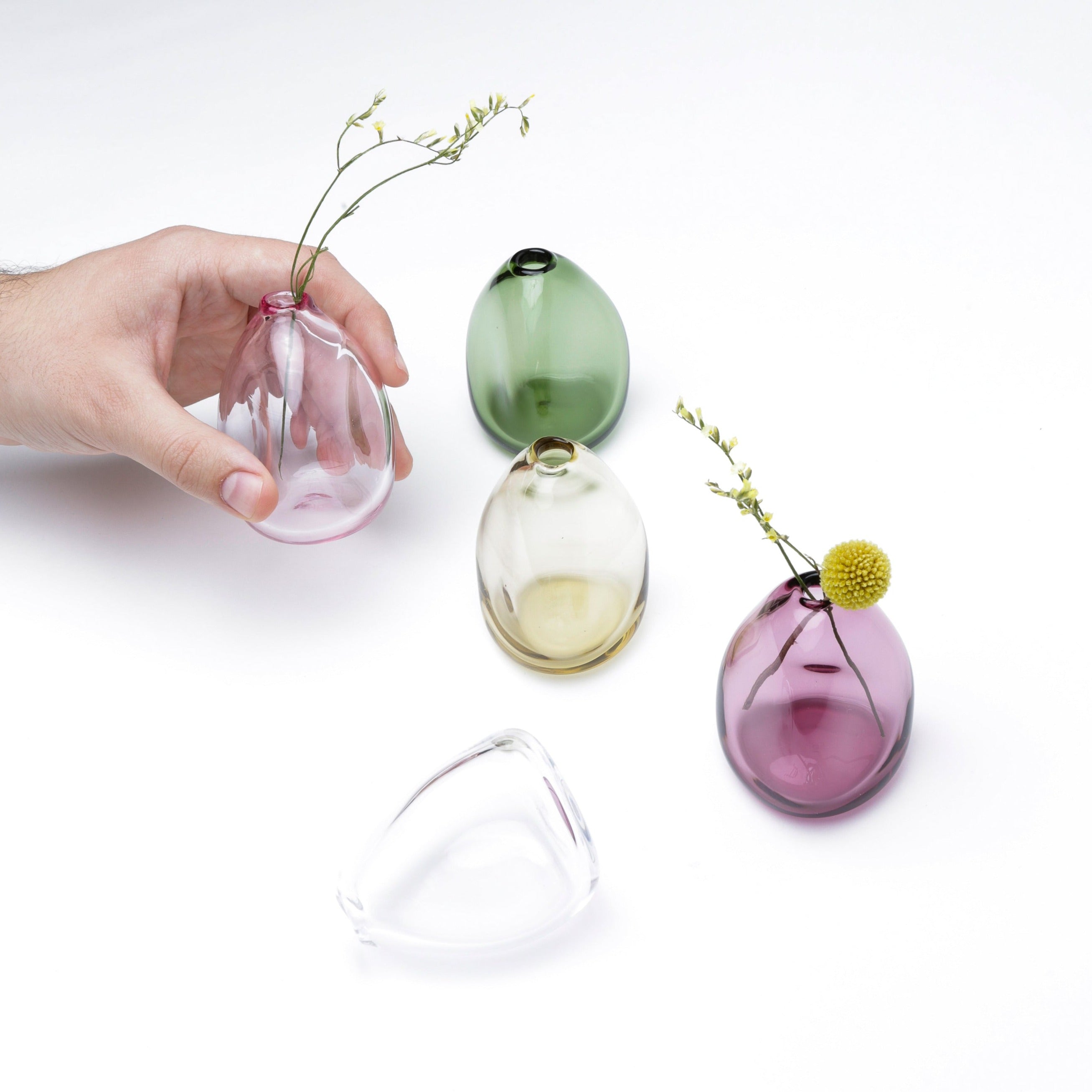 Tall Triangle Stone Bud Vase