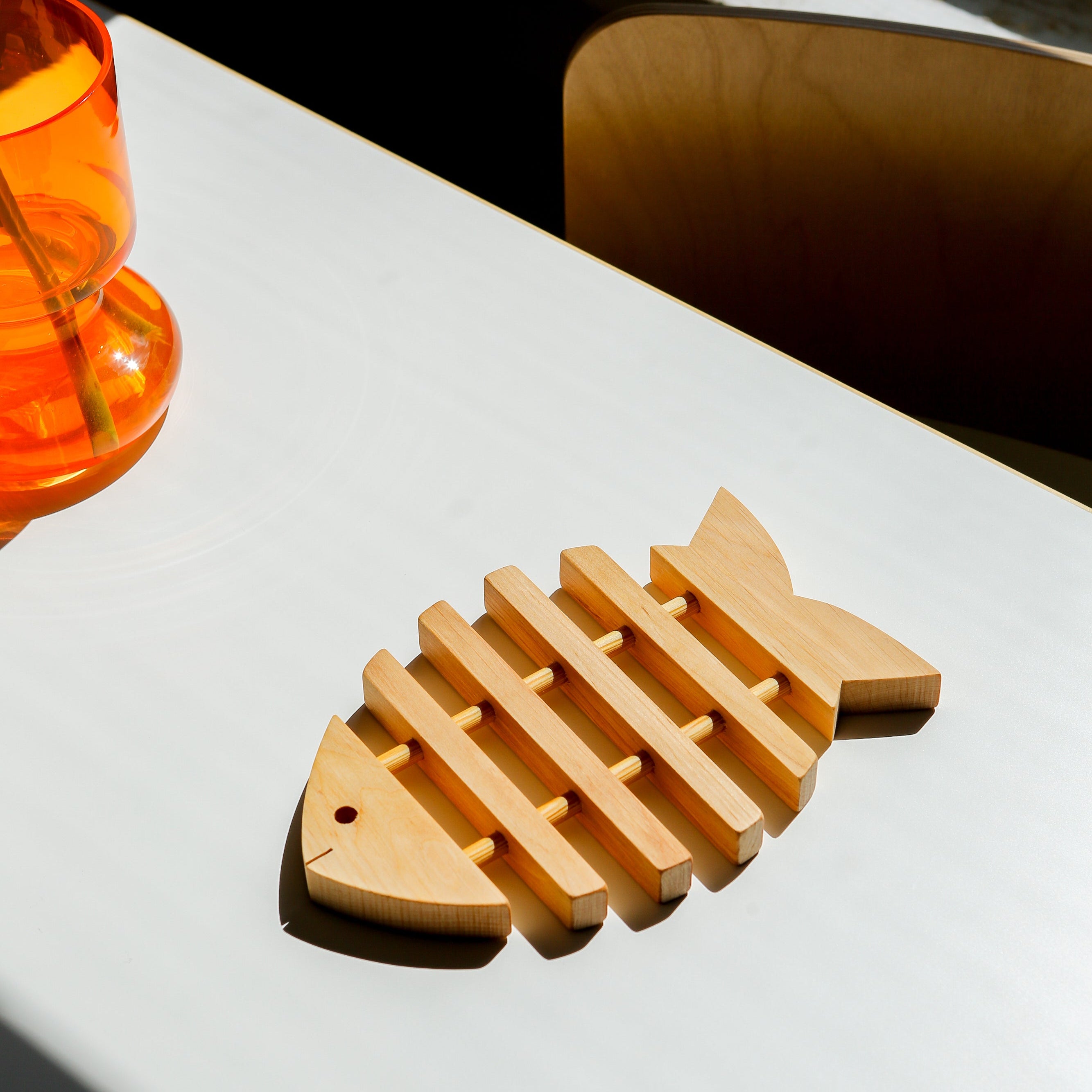 Alder Wood Fish Bone Trivet