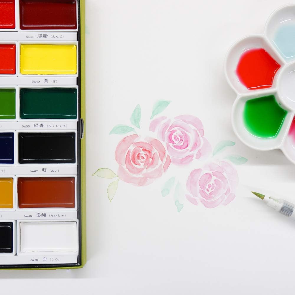 Gansai Tambi Watercolor Paint Set, 36 Colors