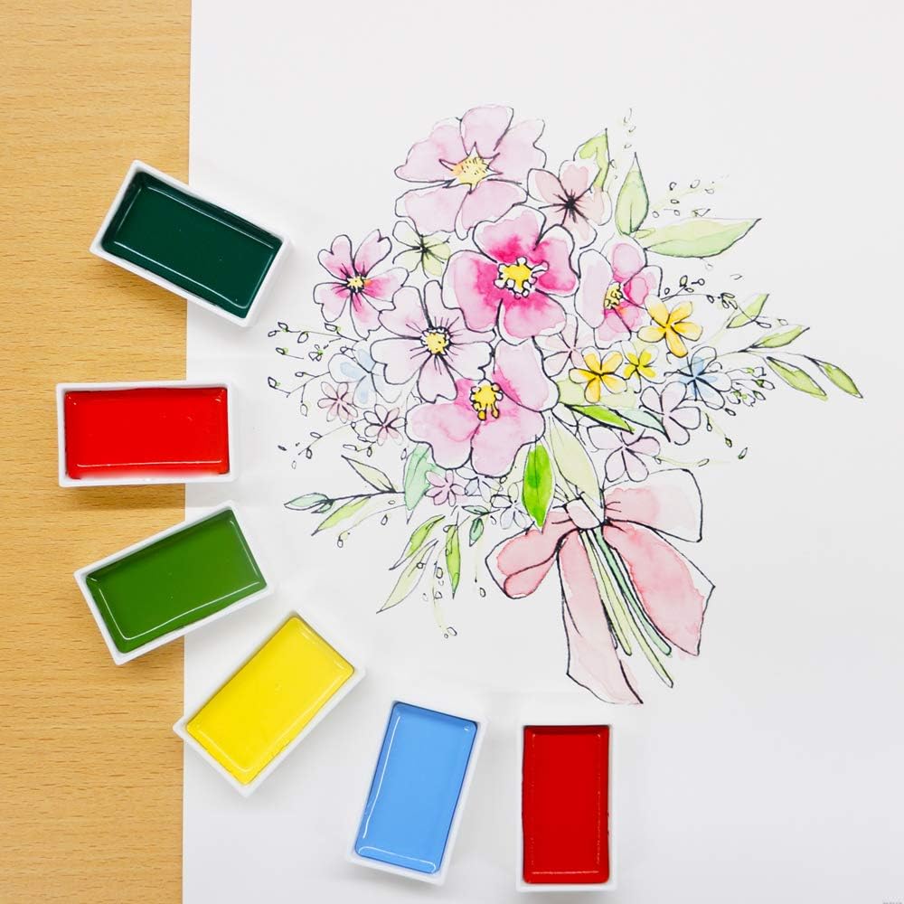 Gansai Tambi Watercolor Paint Set, 24 Colors