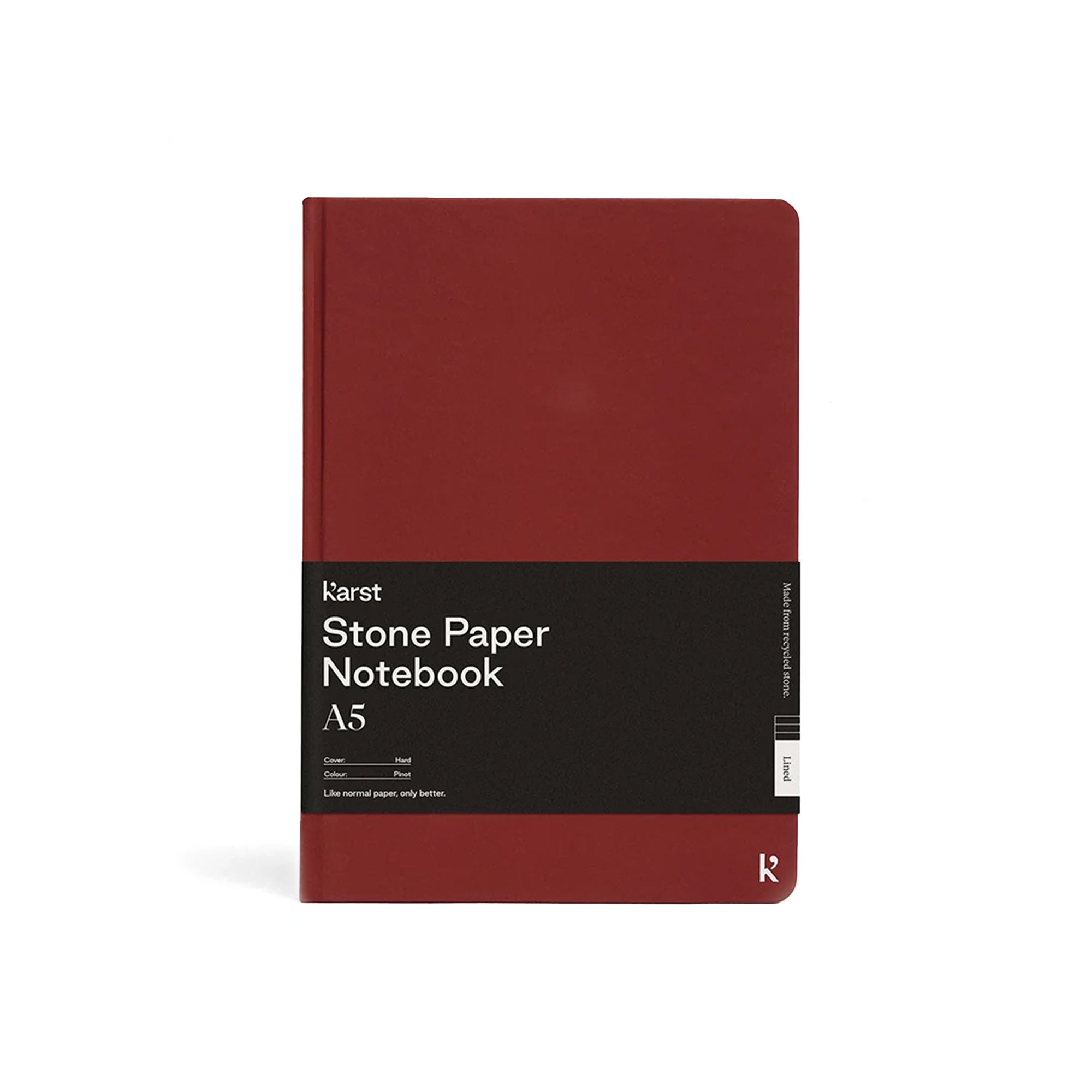 Recycled Stone Paper Hardcover Notebook - Lined / A5