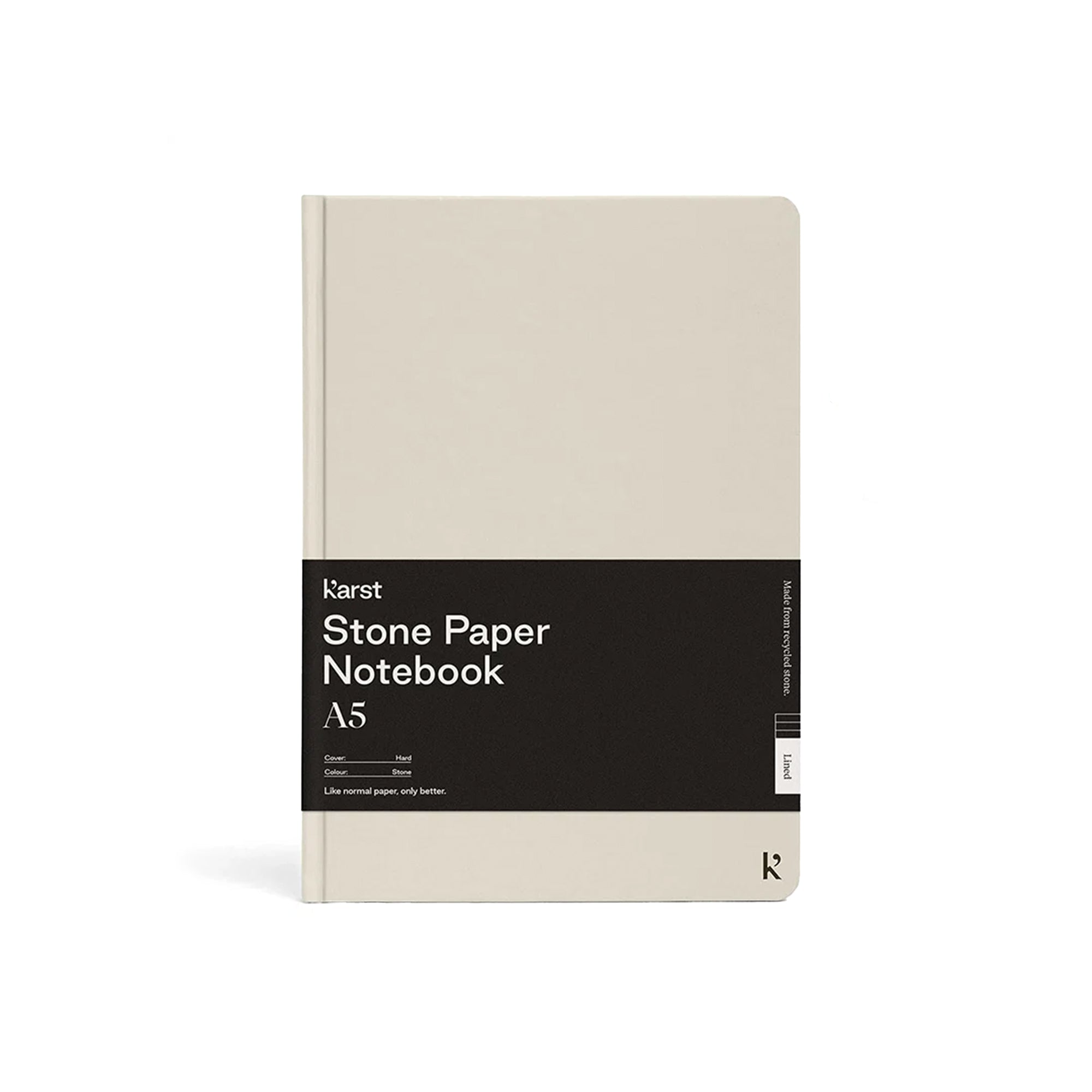 Recycled Stone Paper Hardcover Notebook - Lined / A5