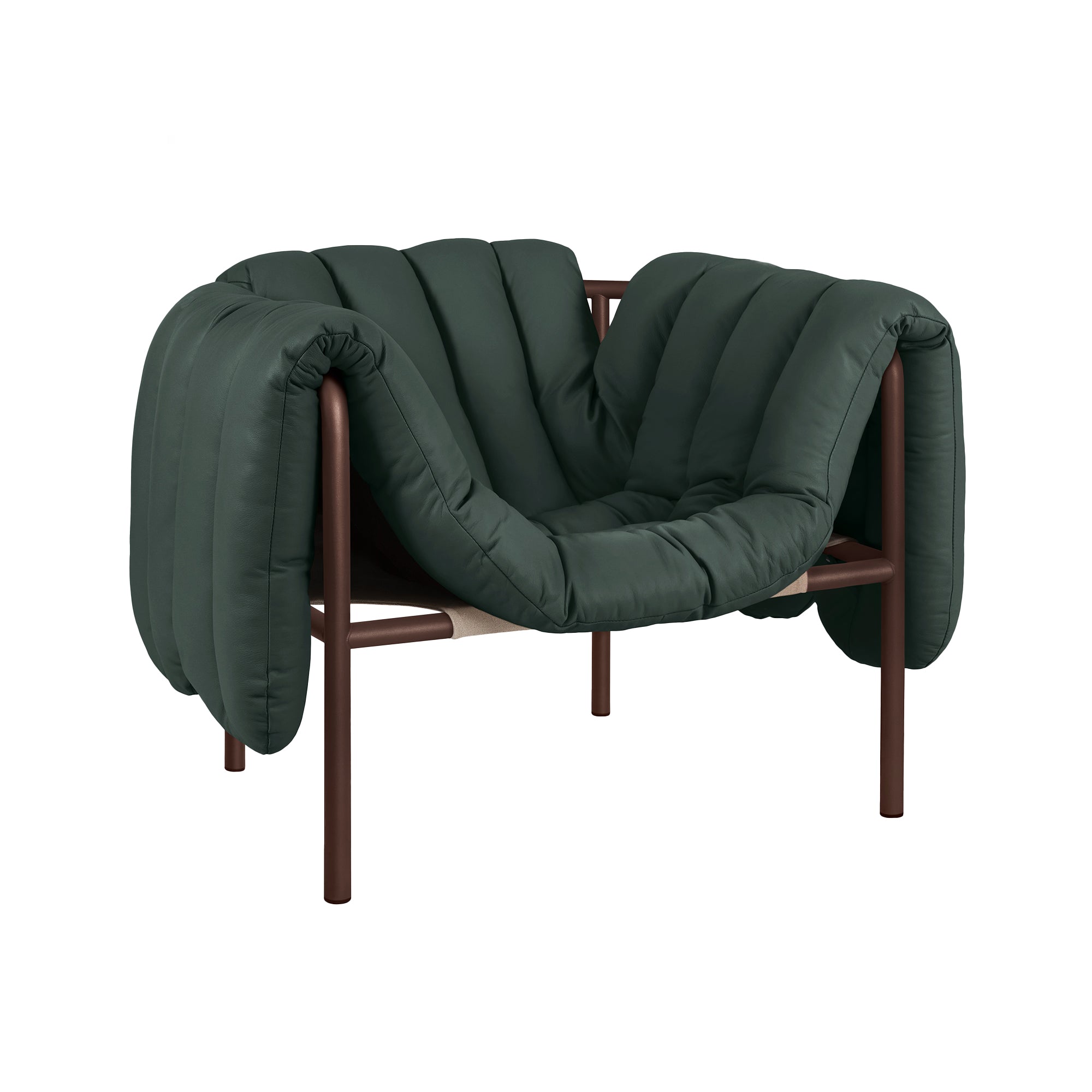 Puffy Lounge Chair, Chocolate Brown