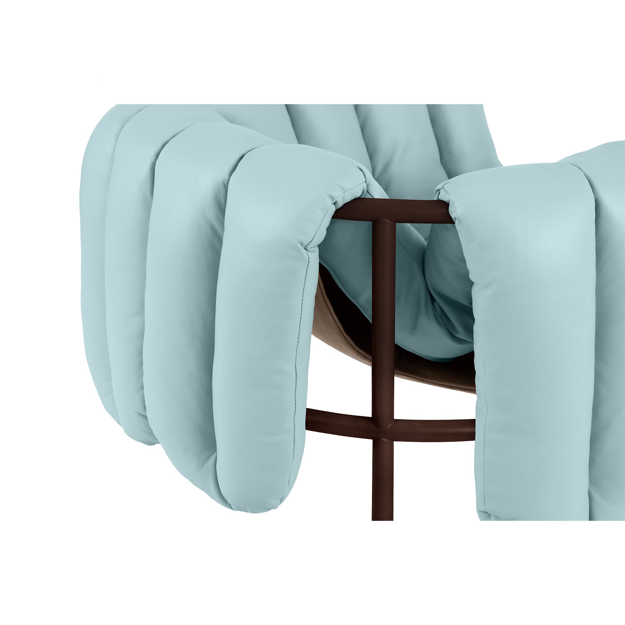 Puffy Lounge Chair, Chocolate Brown