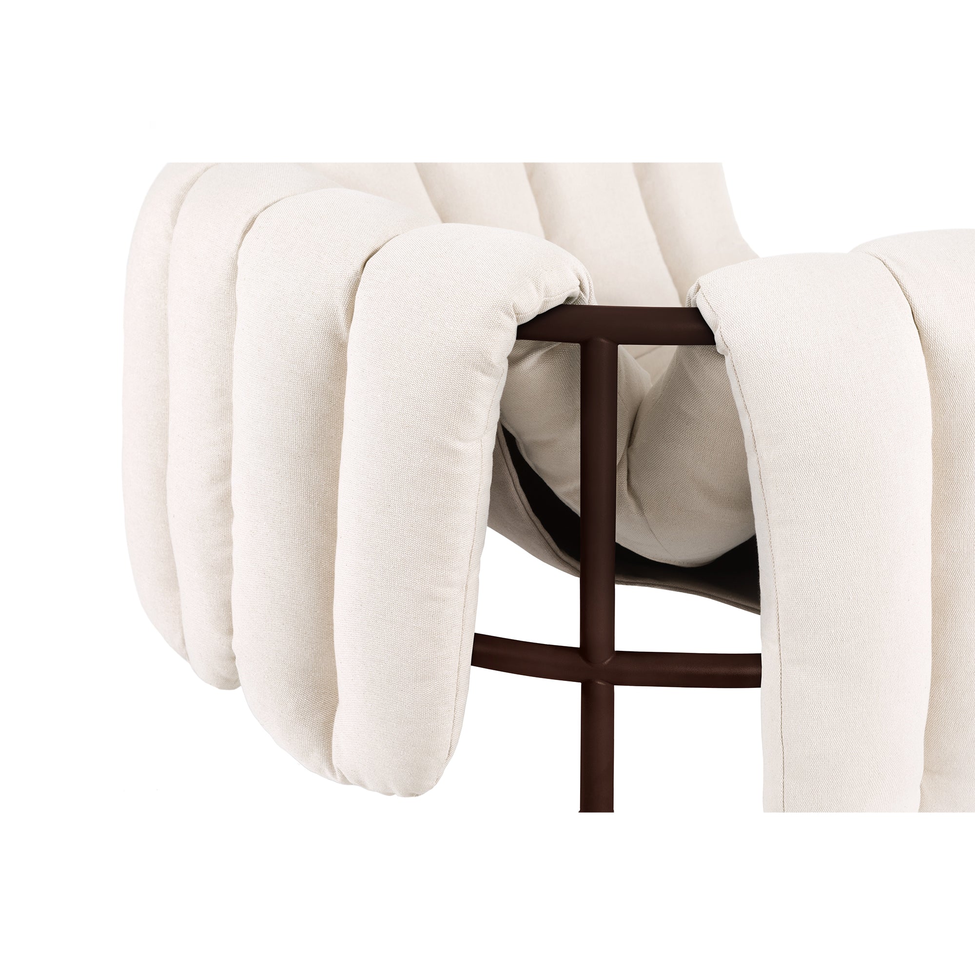 Puffy Lounge Chair, Chocolate Brown
