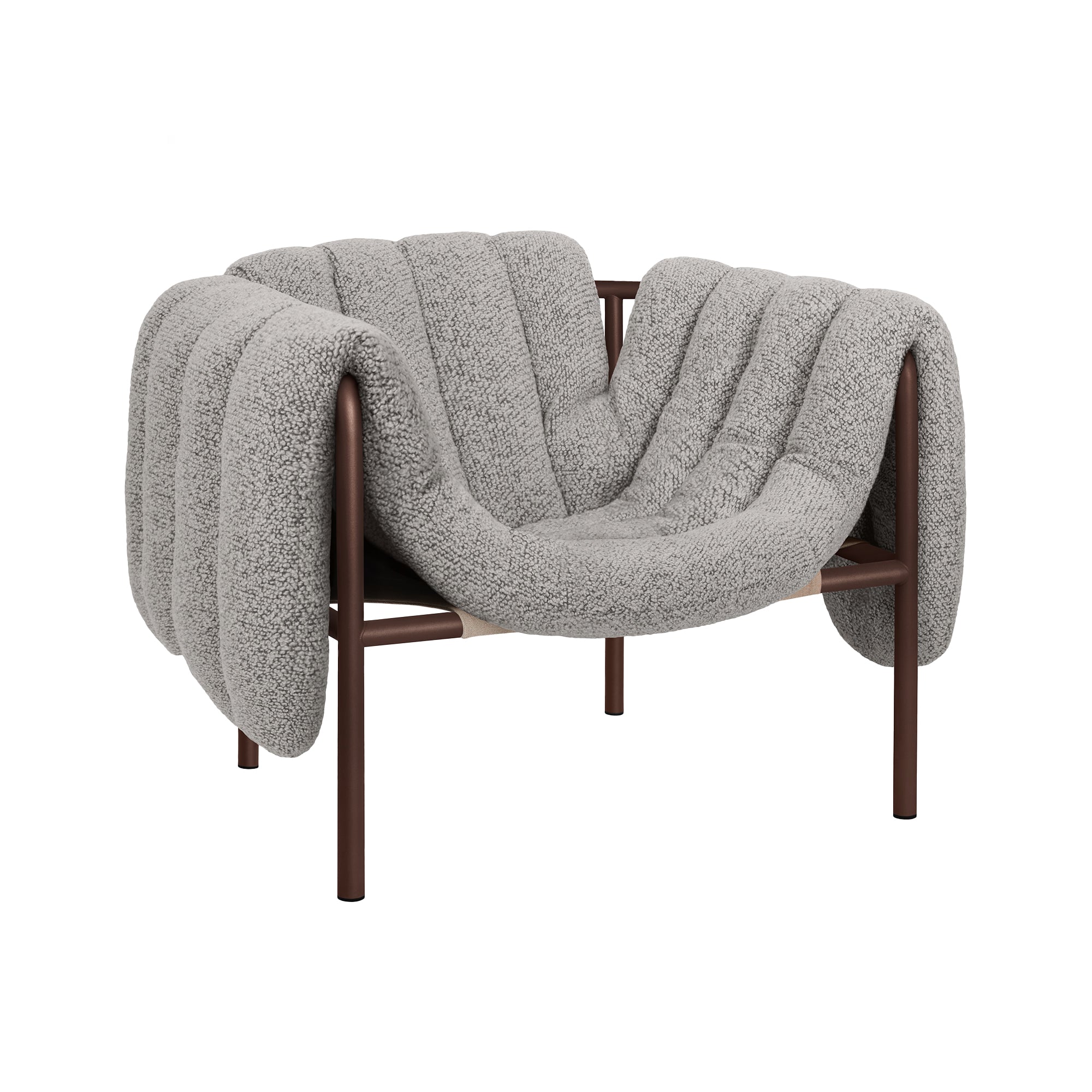 Puffy Lounge Chair, Chocolate Brown