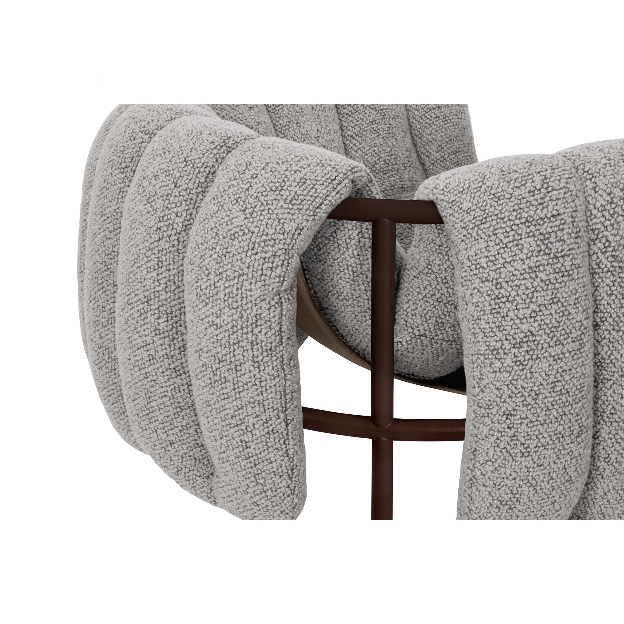 Puffy Lounge Chair, Chocolate Brown
