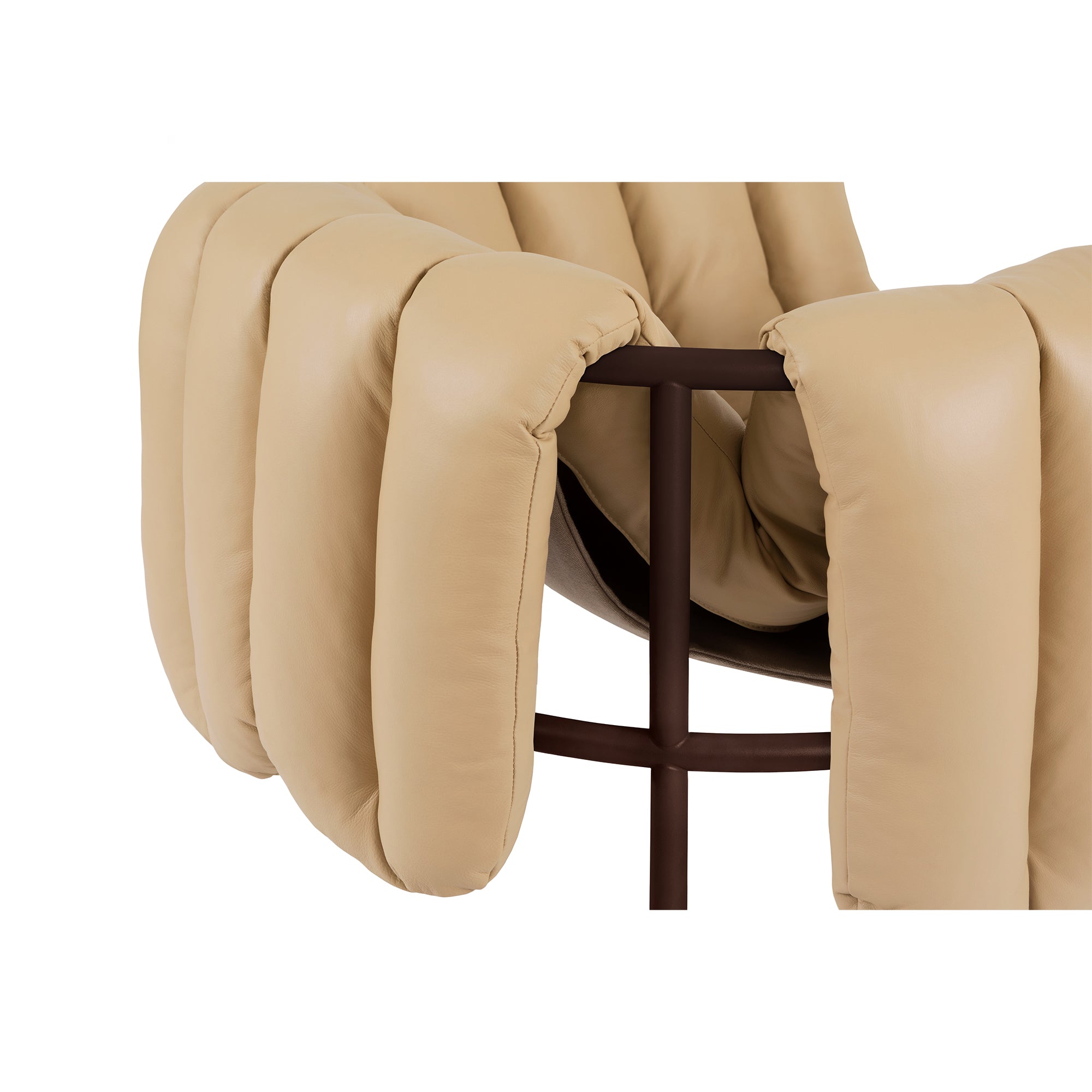 Puffy Lounge Chair, Chocolate Brown