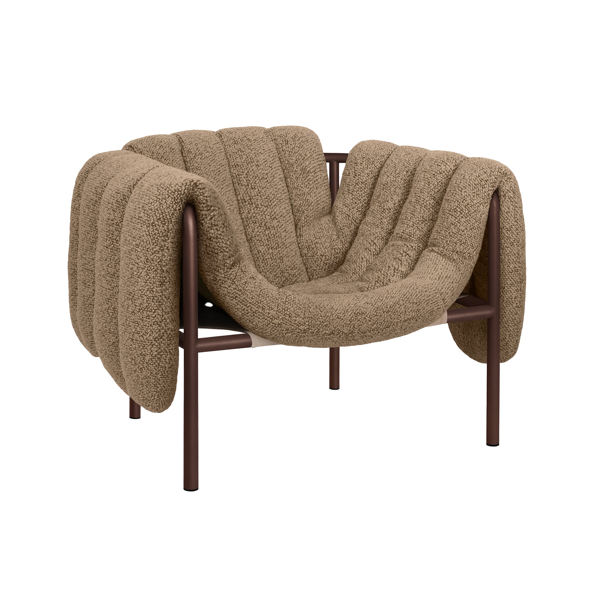 Puffy Lounge Chair, Chocolate Brown