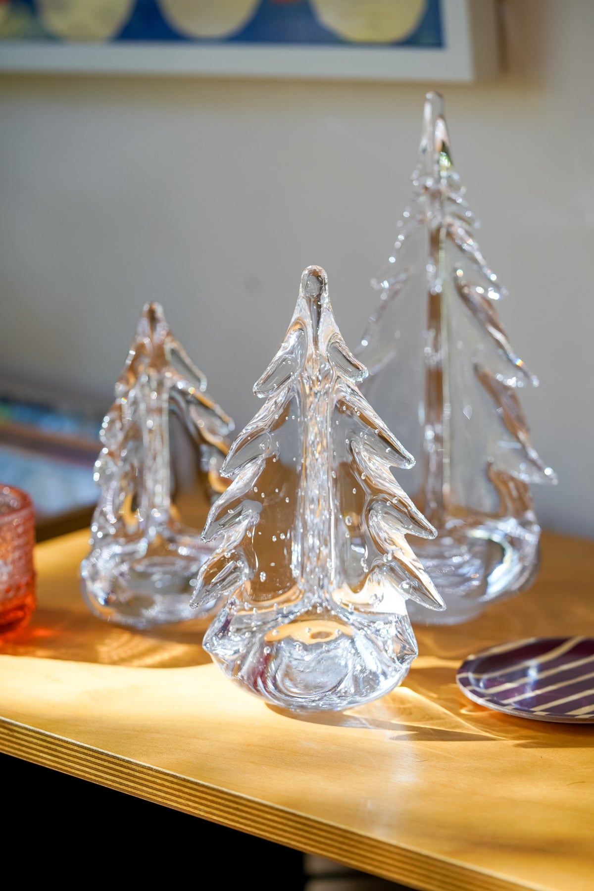 Five Sided Evergreen Glass Tree