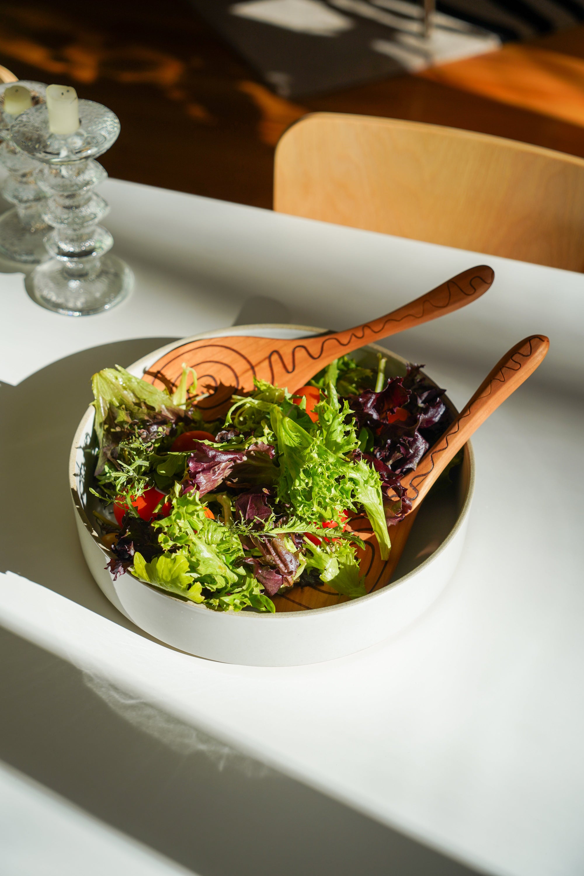 Gloss Gray Porcelain Ceramic Serving Bowl