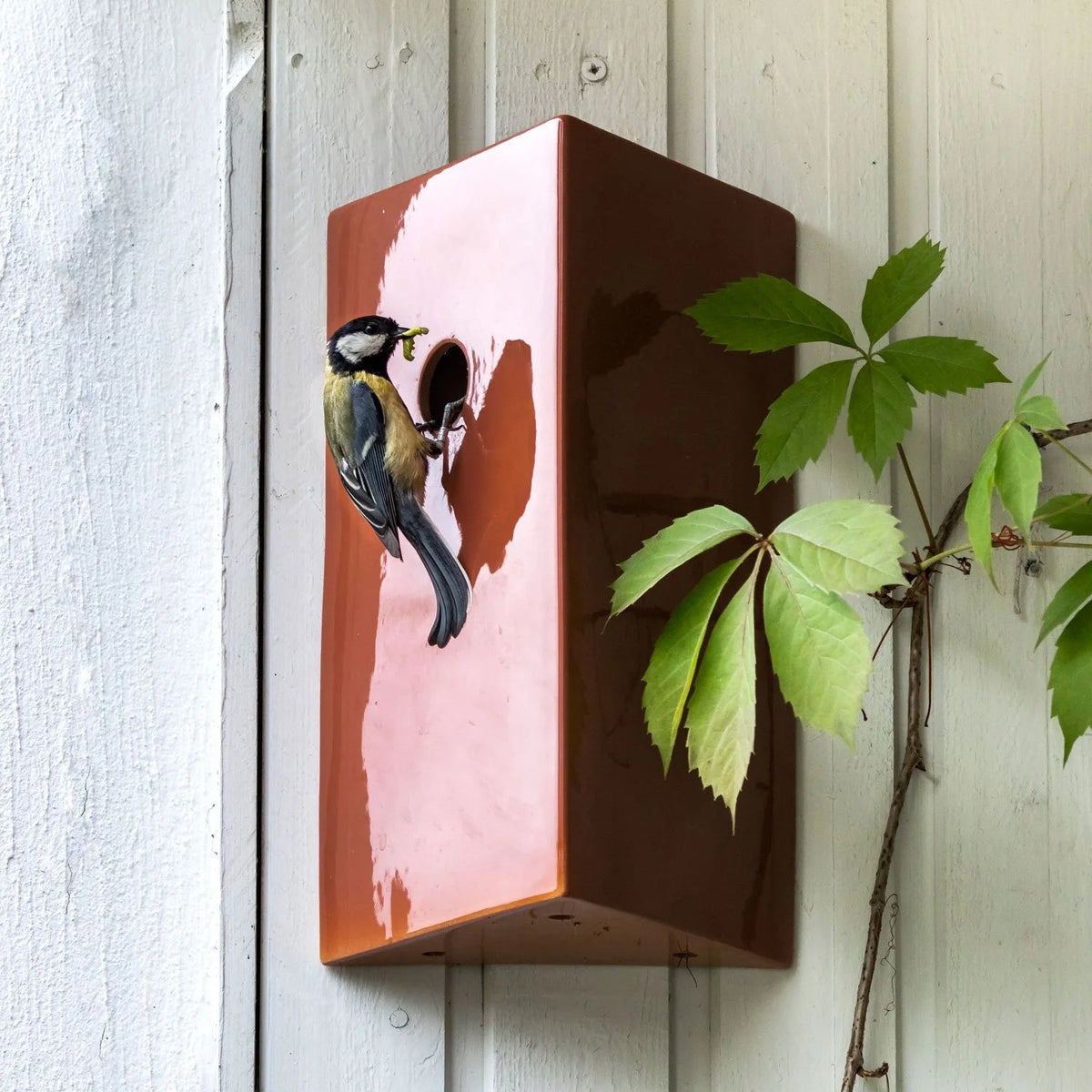 Ceramic Triangular Birdhouse