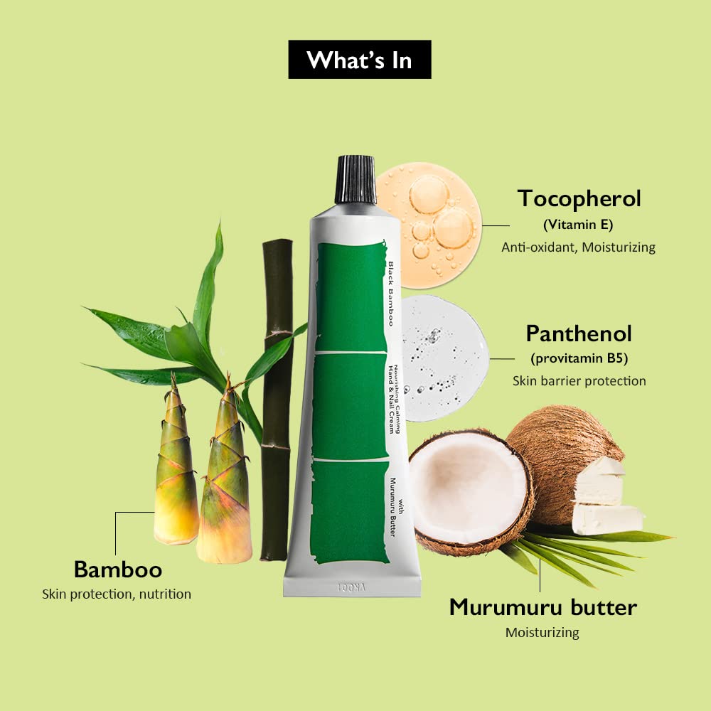Black Bamboo Nourishing Calming Hand & Nail Cream, 50 mL.