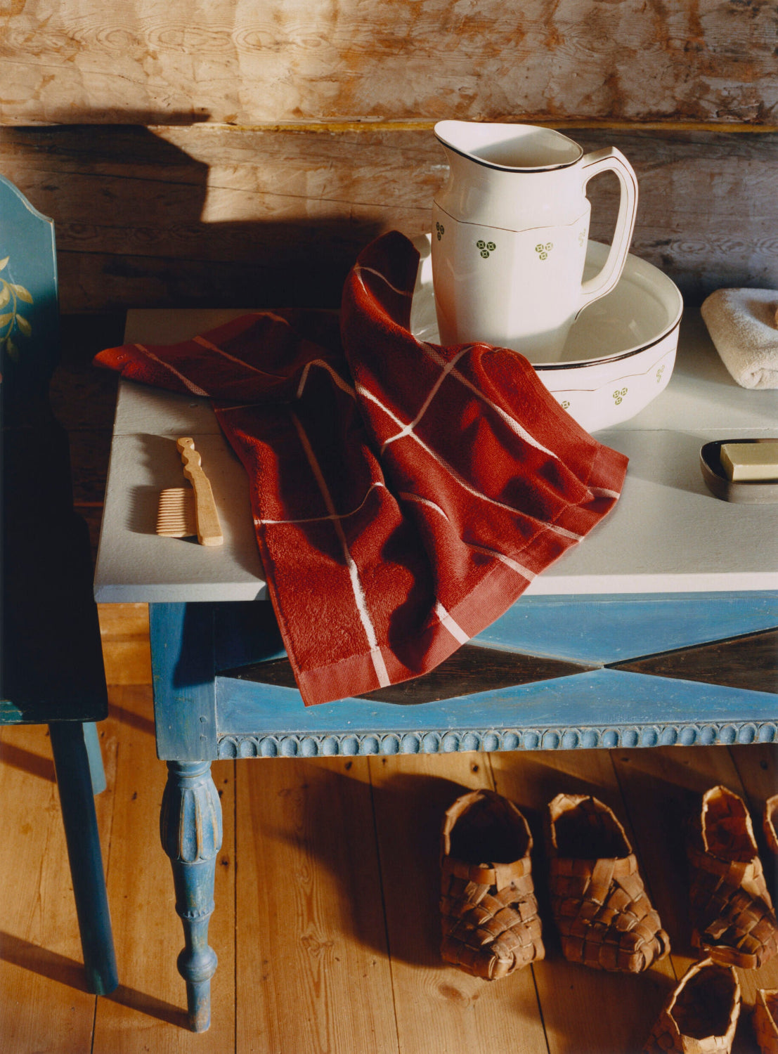 Tiiliskivi Two-Sided Towel, Brick + Plum