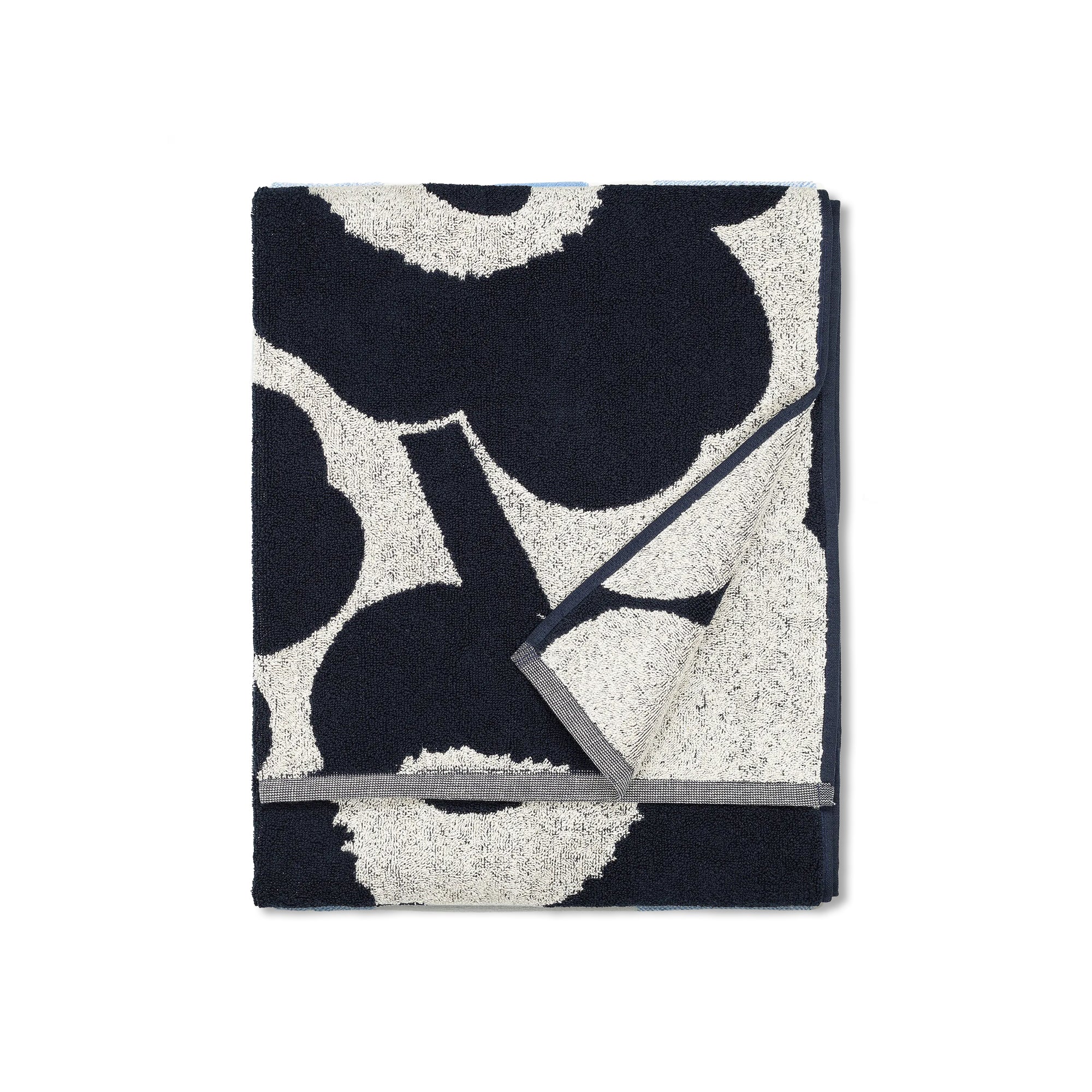 Unikko Towel, Navy + White