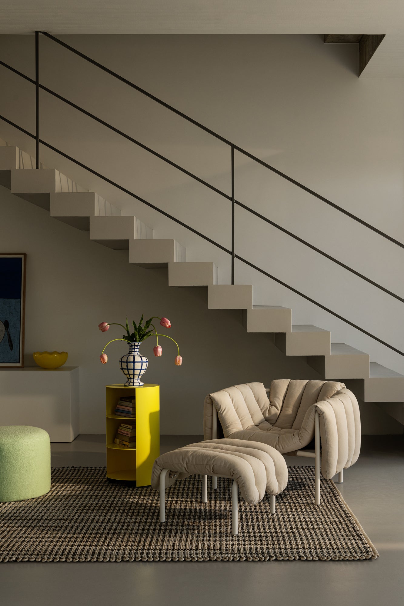 Puffy Ottoman, Cream