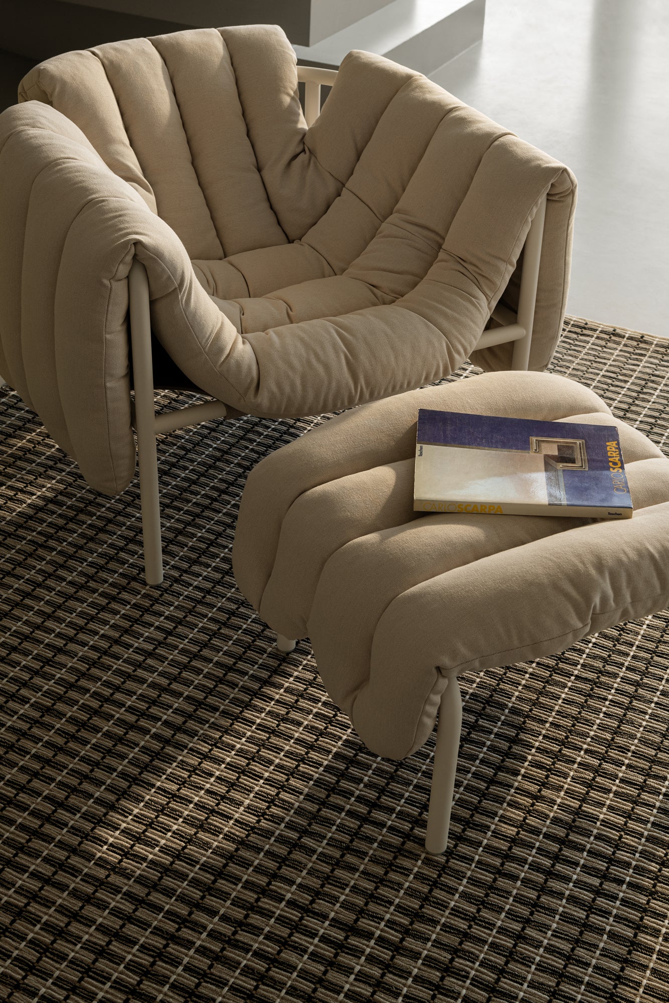 Puffy Lounge Chair, Cream