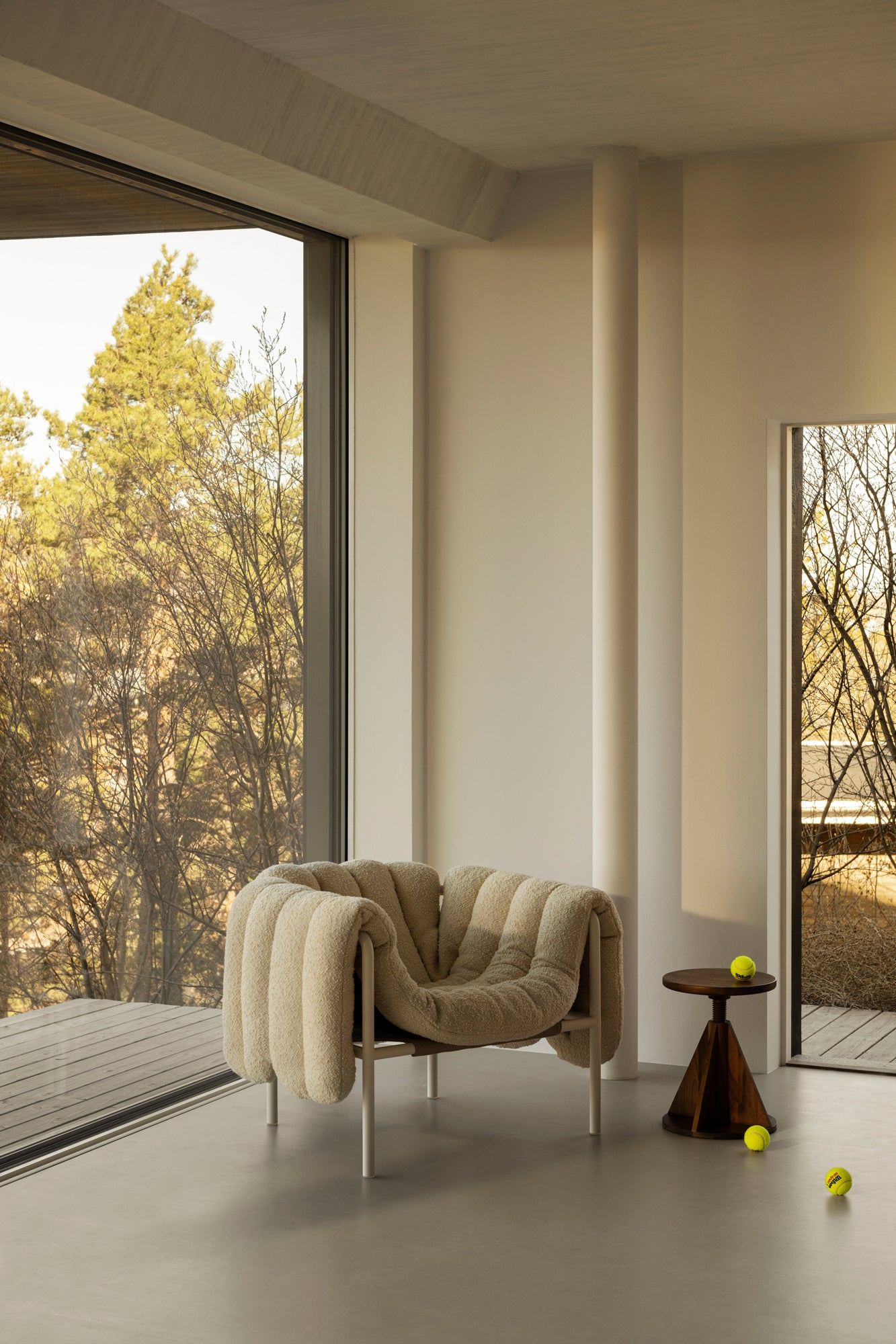 Puffy Lounge Chair, Cream