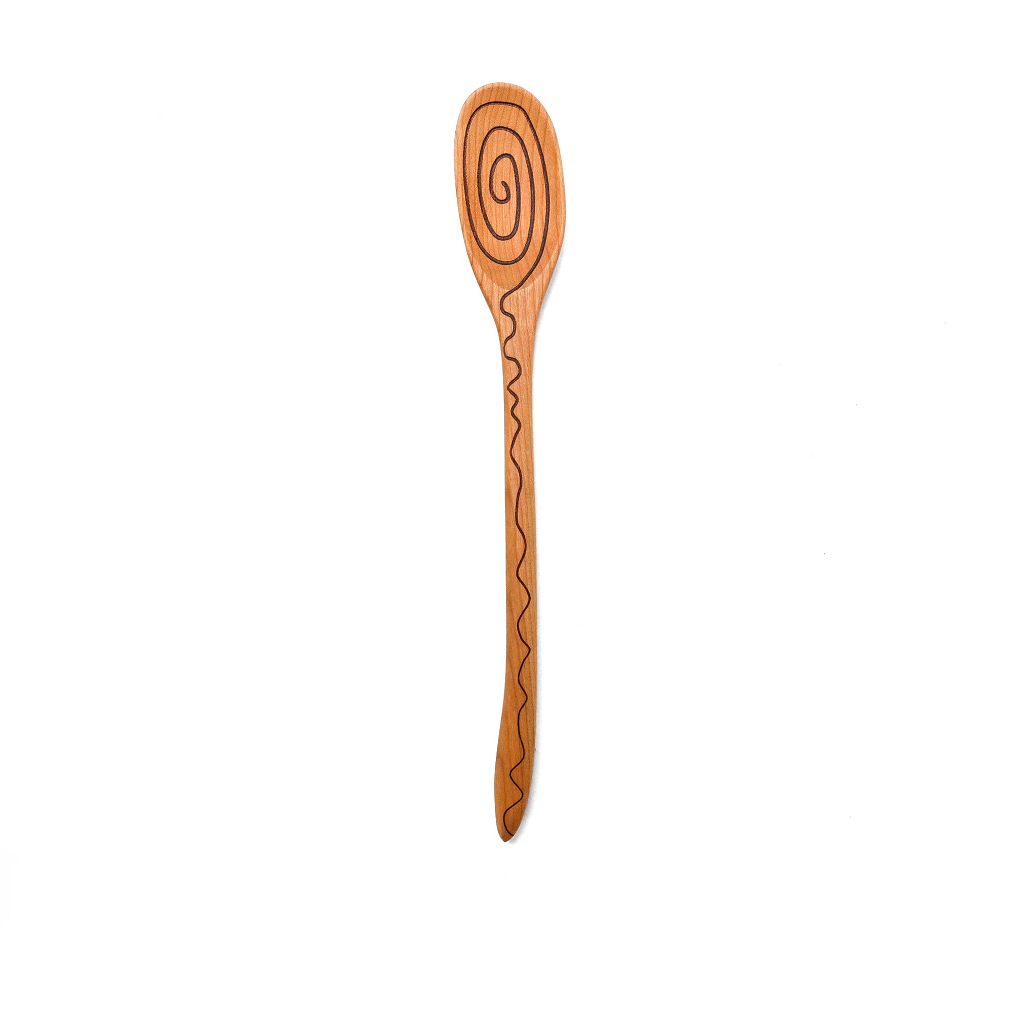 Cherry Wood Spiral Slim Spoon