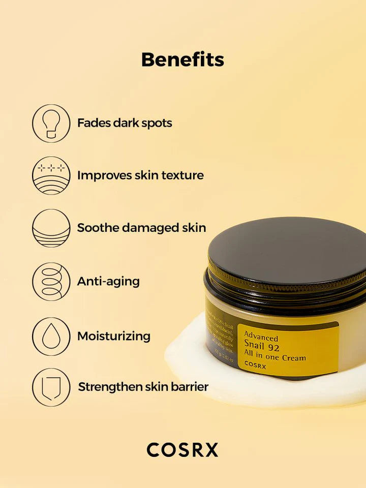 Advanced Snail 92% Repair All in One Cream, 100g