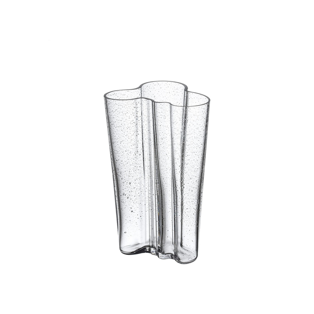 Aalto Vase, 8", Bubble Glass, Clear