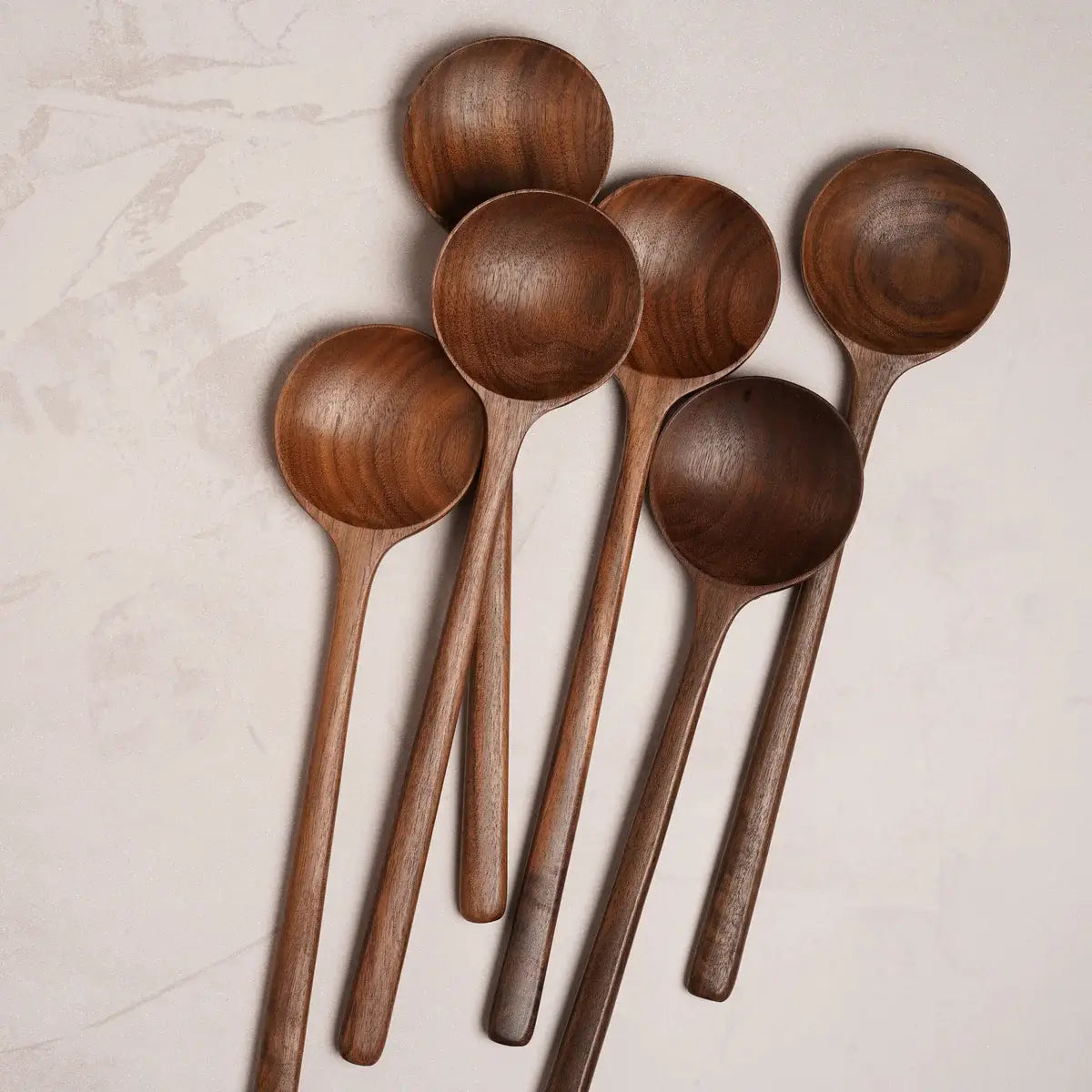 Walnut Round Spoon, 12 in