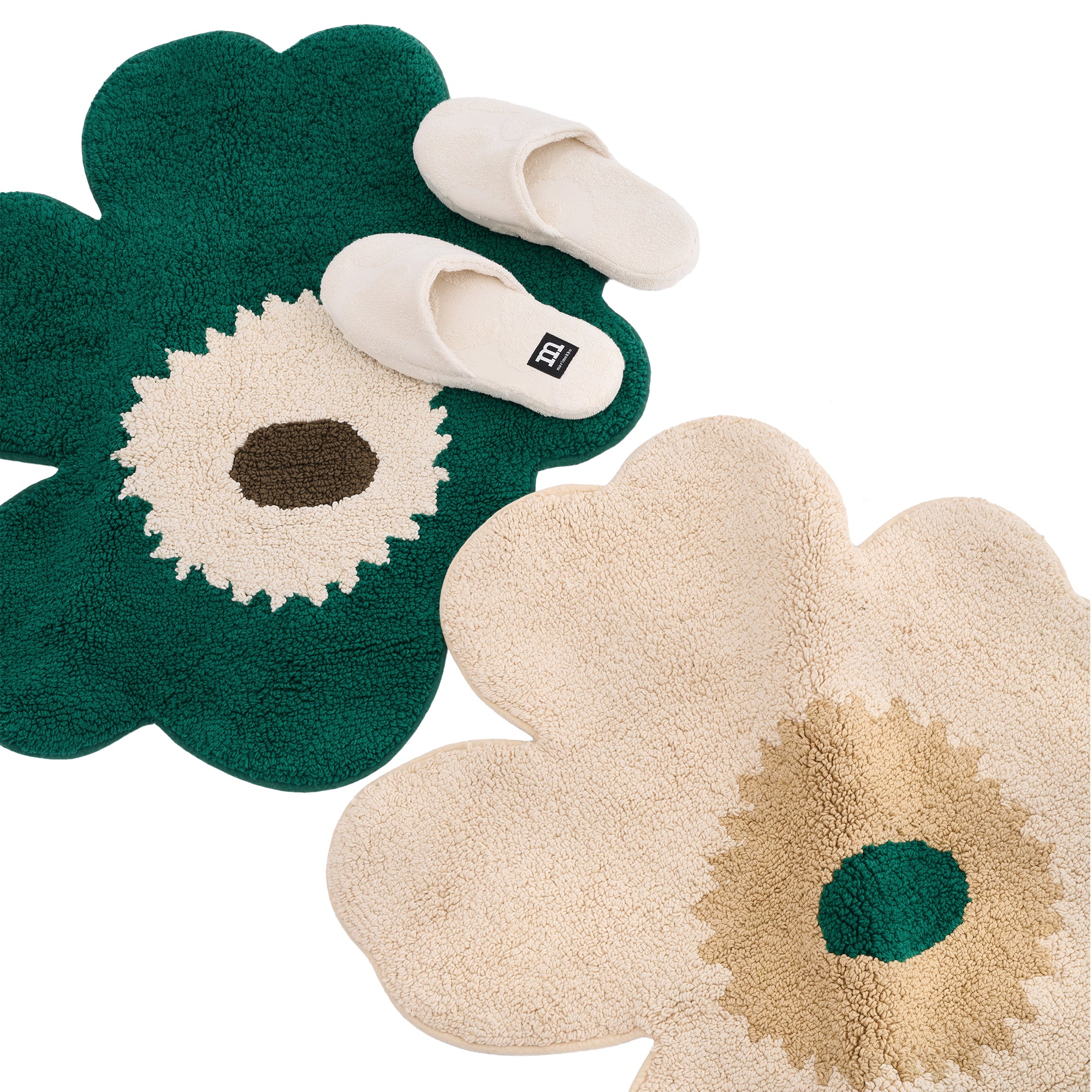 Unikko Bath Mat, Emerald