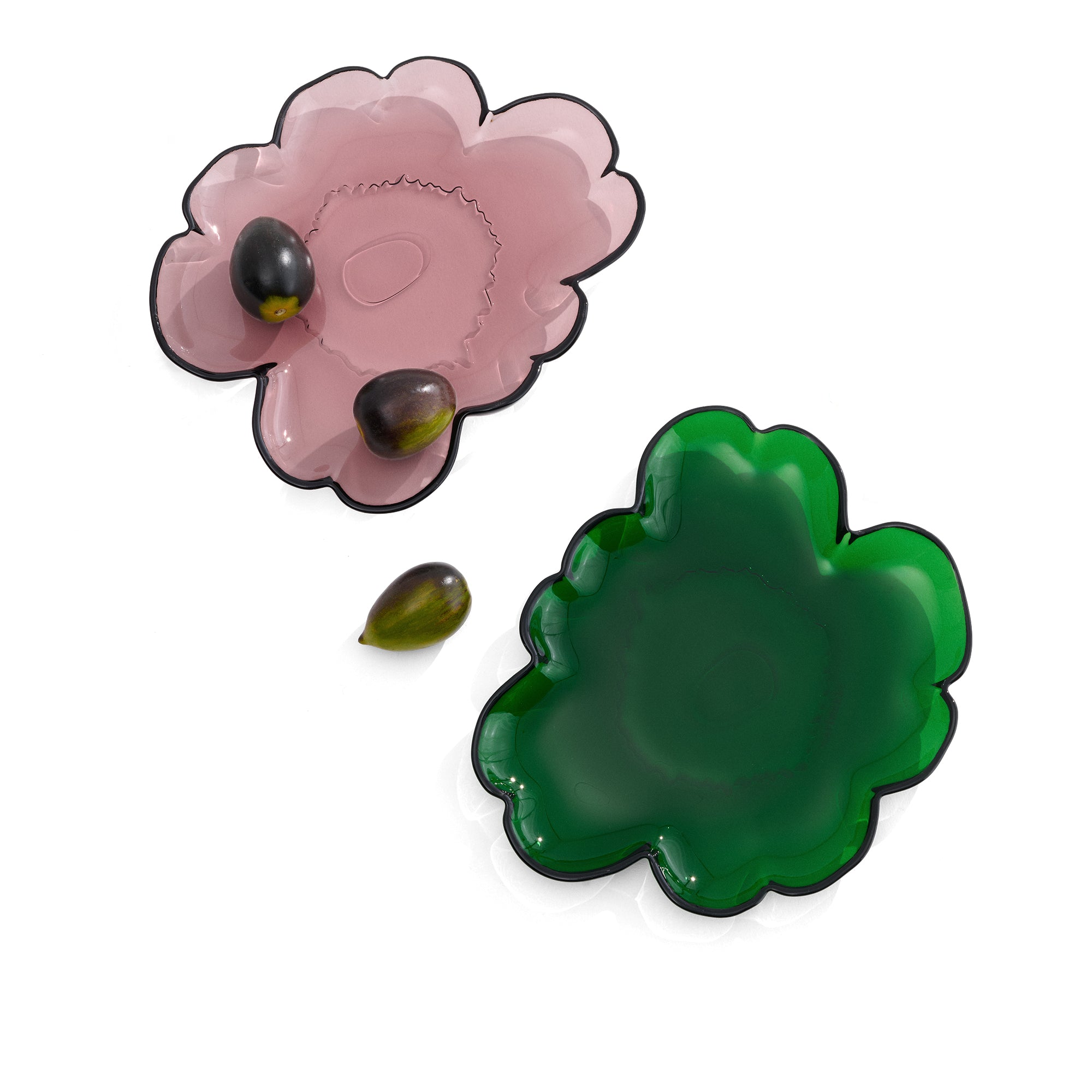 Unikko Glass Plate 8 in, Green