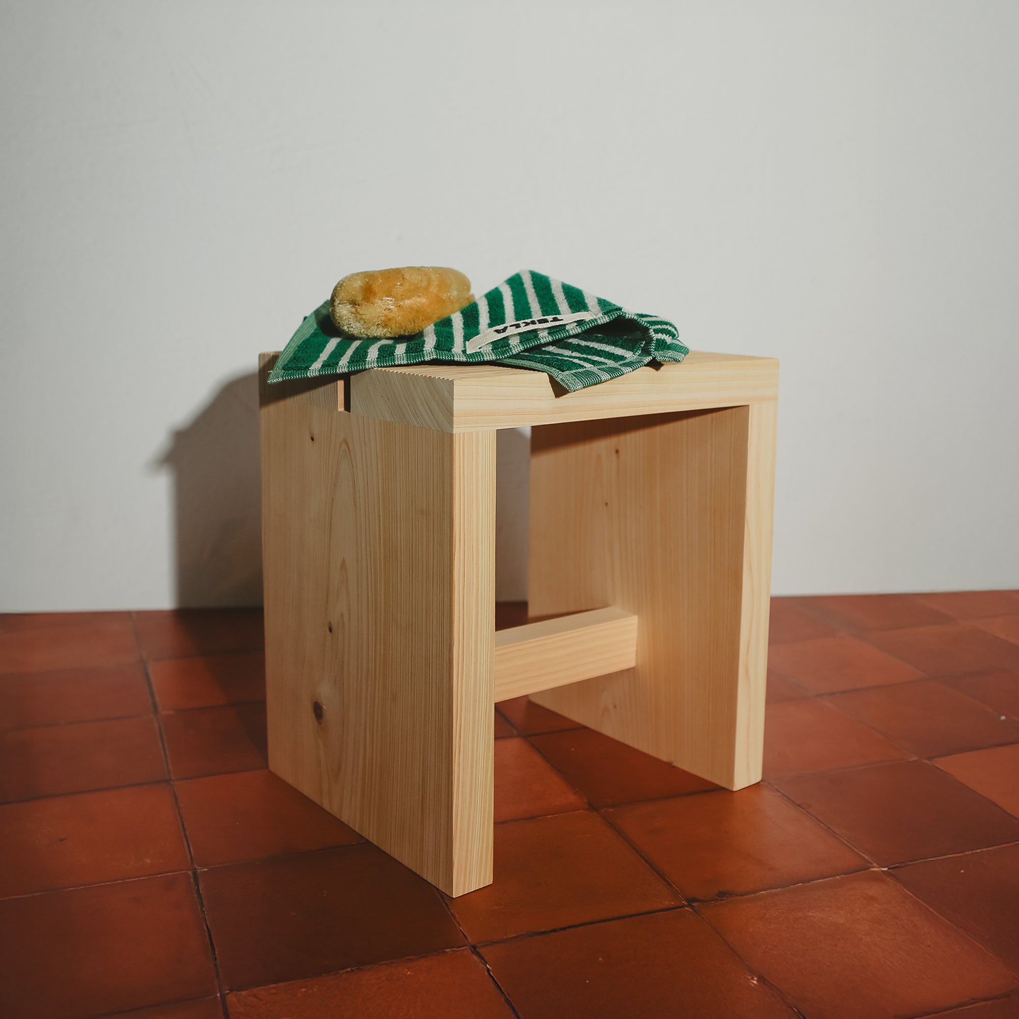 Hinoki Wood Sauna Stool