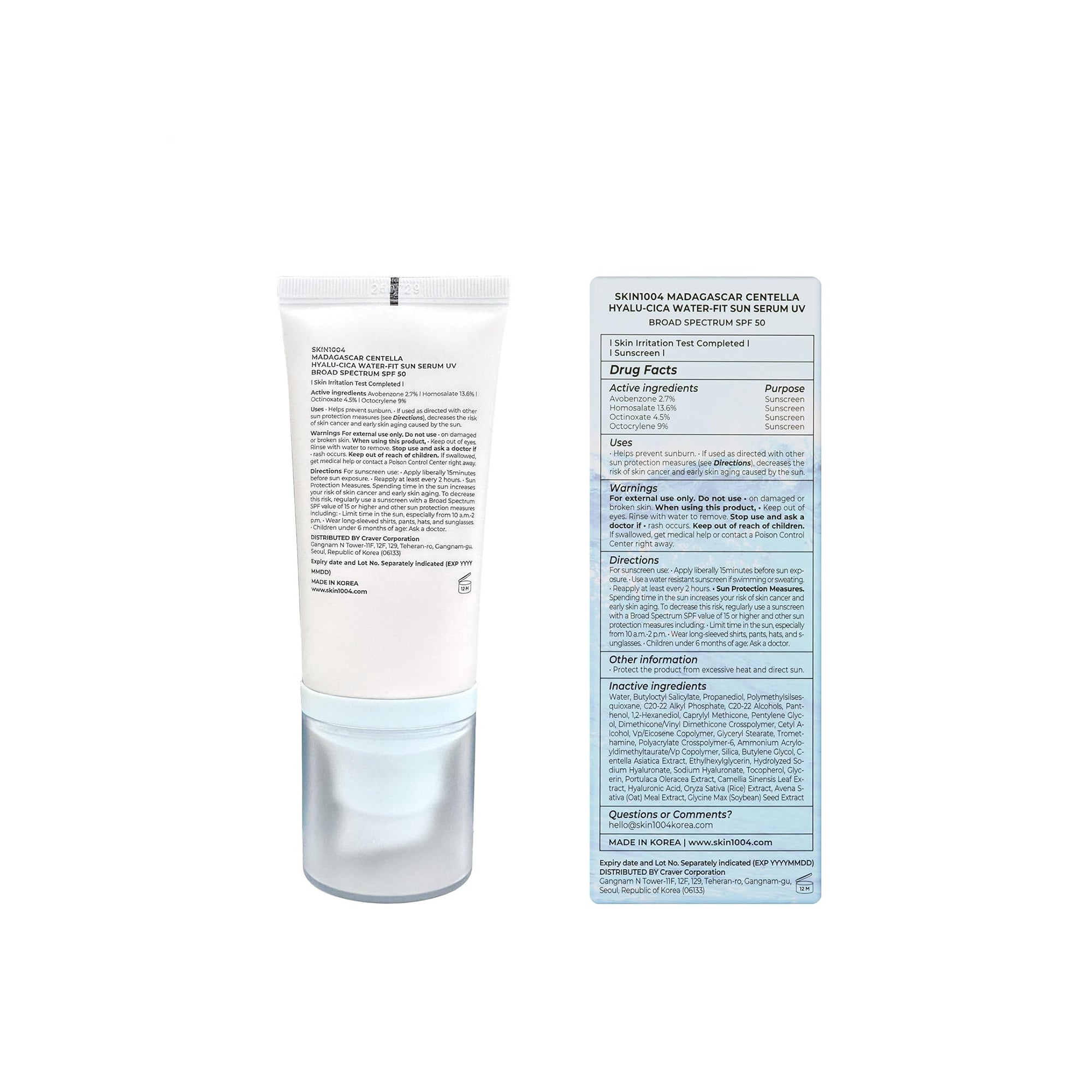 Hyalu-Cica Water-Fit Sun Serum SPF 50, 50 ml