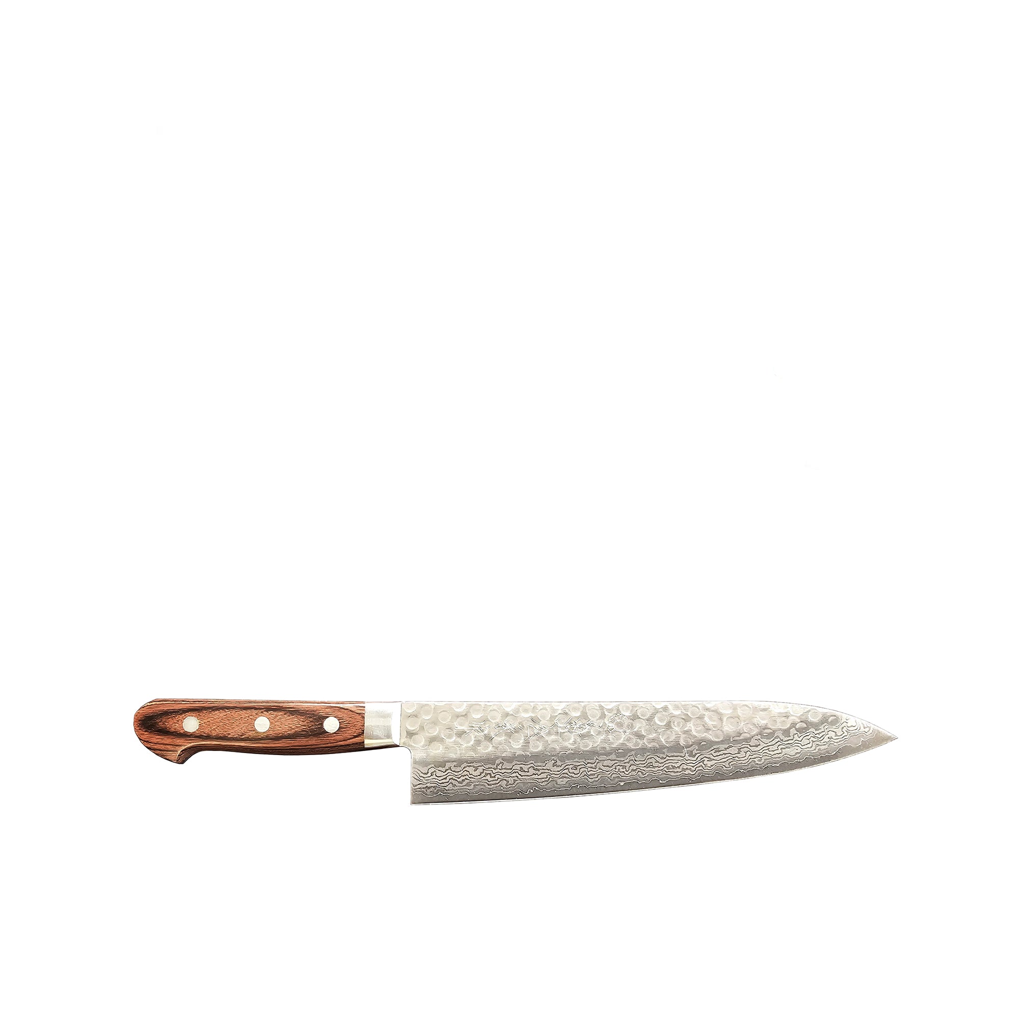 Warikomi Damascus Tsuchime - Gyuto Knife, 8 in