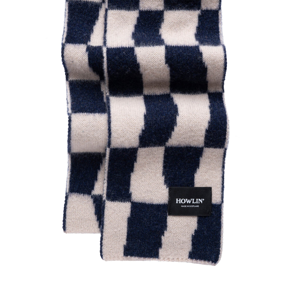 Mini Checkerboard Scarf, Oatmilk