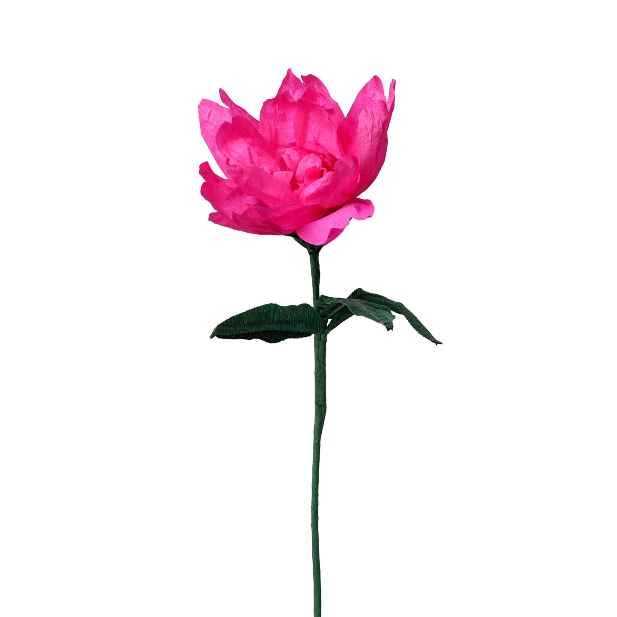 Handmade Crepe Peony Single Bloom Stem