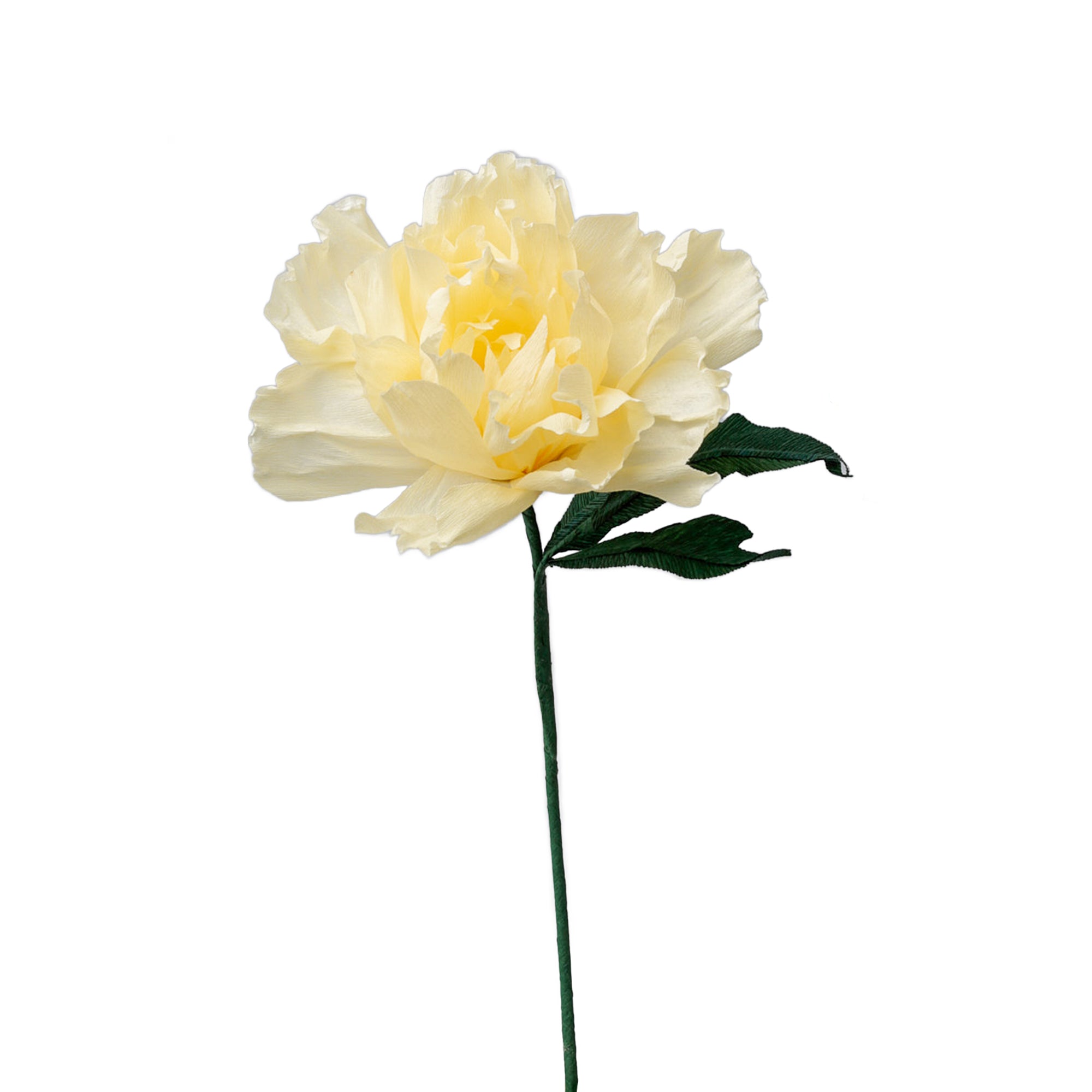 Handmade Crepe Peony Single Bloom Stem