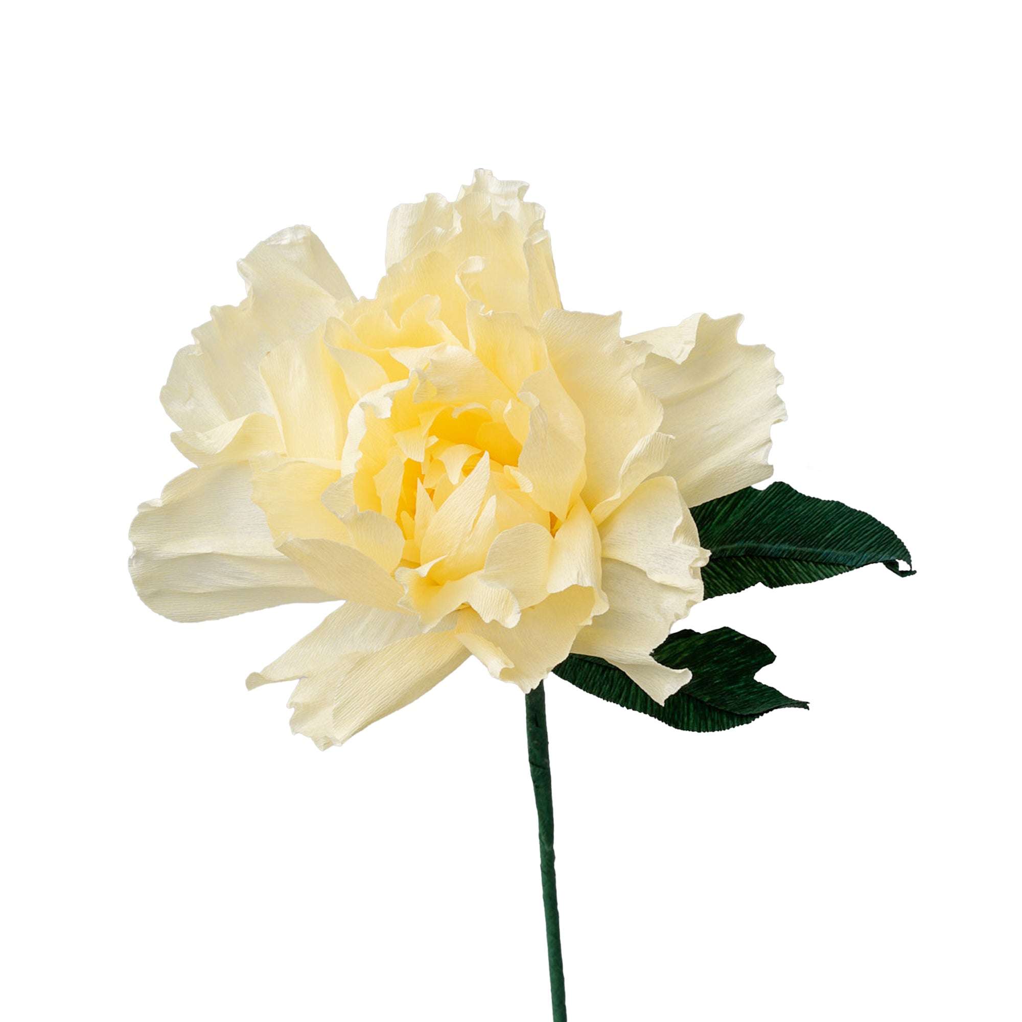 Handmade Crepe Peony Single Bloom Stem