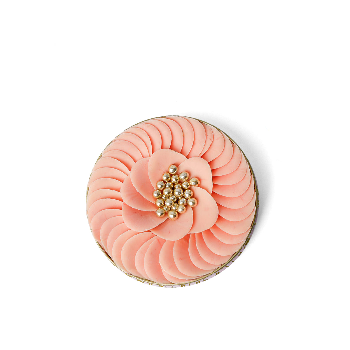 Pink Chocolate Petals and Gold Pearls
