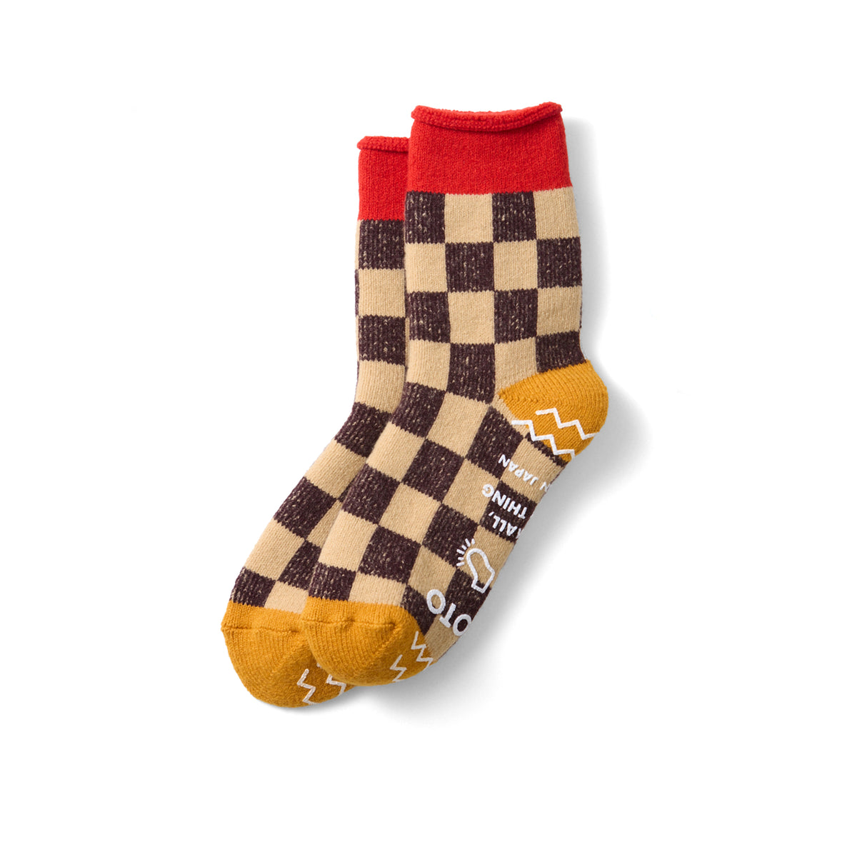 Pile Checkerboard Room Socks
