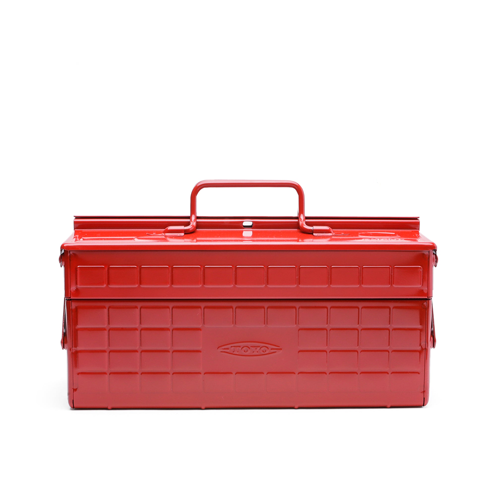 Red Toyo Steel Toolbox | Cantilever Lid | Upper Storage Trays, Style ST-350
