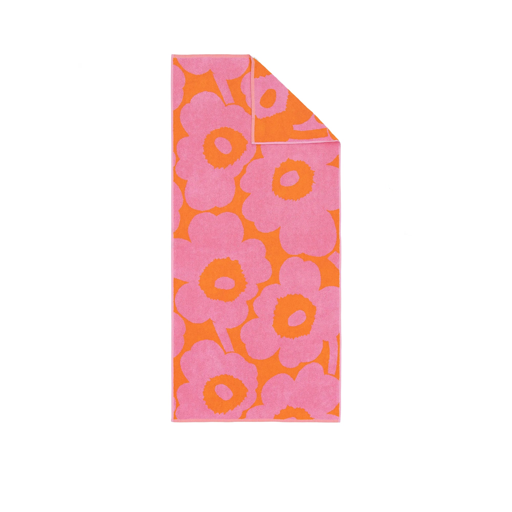 Unikko Towel, Orange and Pink