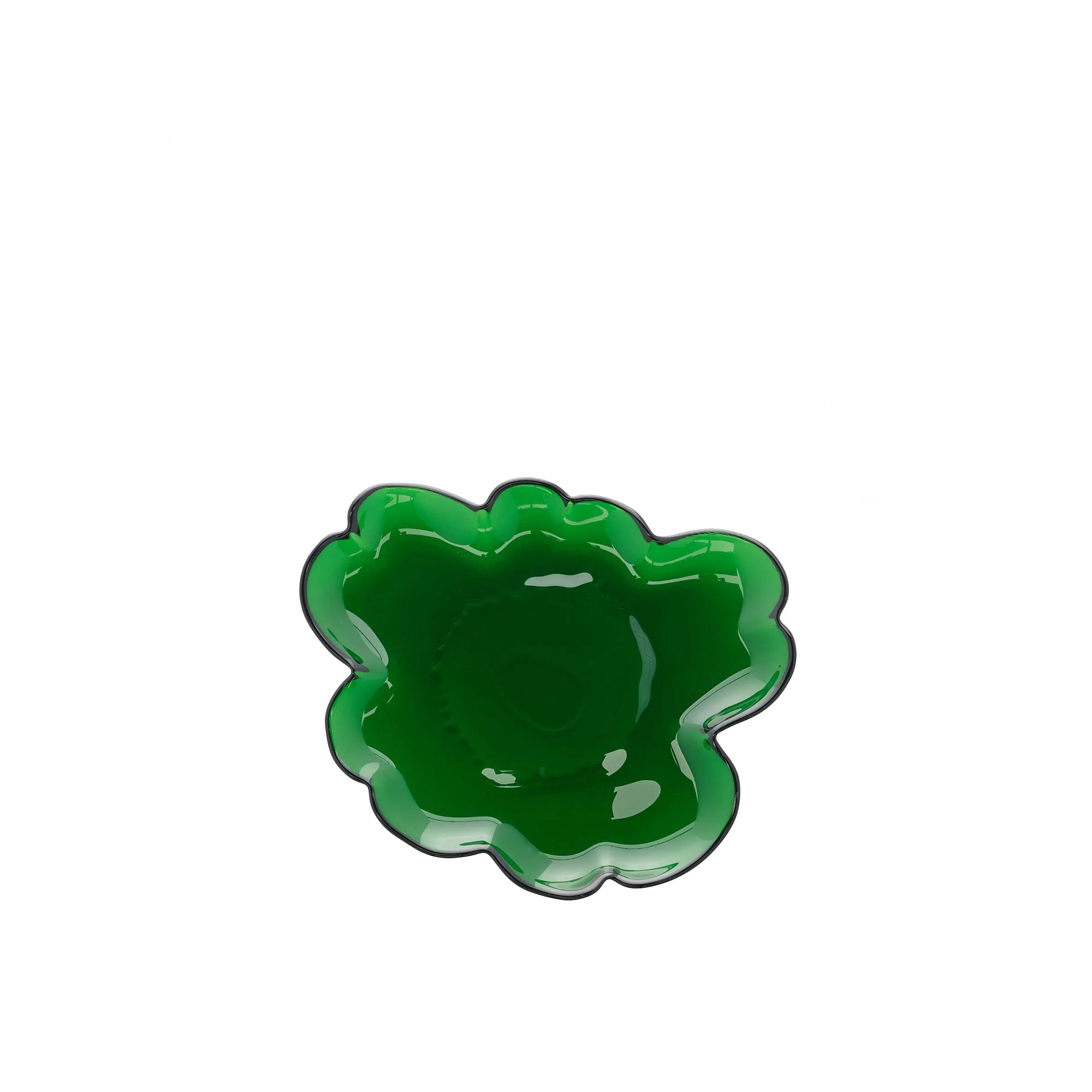 Unikko Glass Plate 8 in, Green