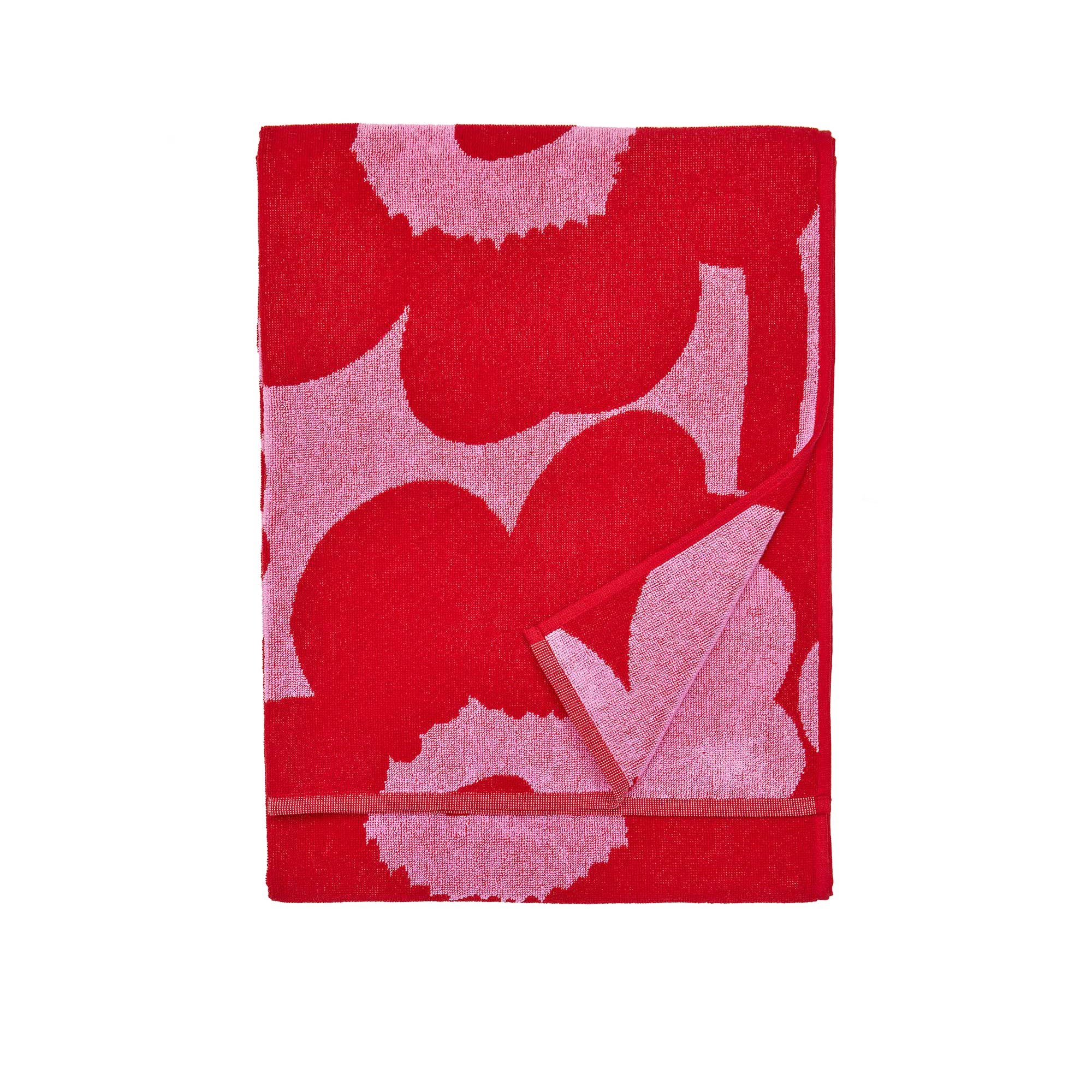 Unikko Towel, Pink + Red