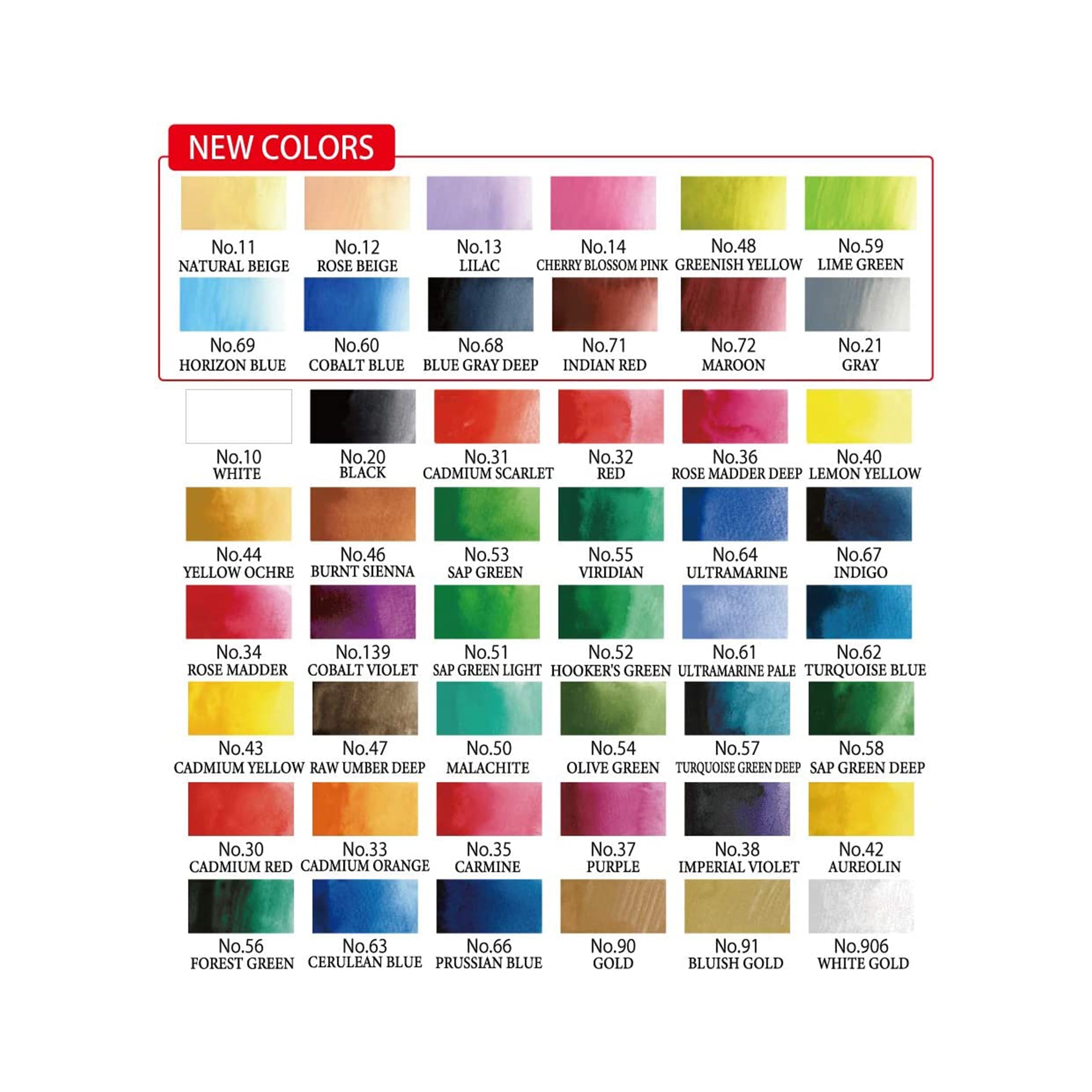 Gansai Tambi Watercolor Paint Set, 48 Colors