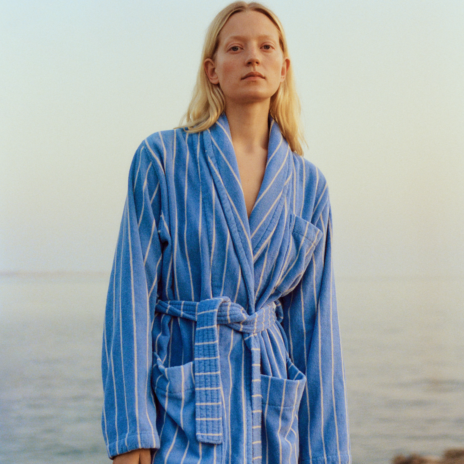 Marseille Striped Classic Terry Bathrobe