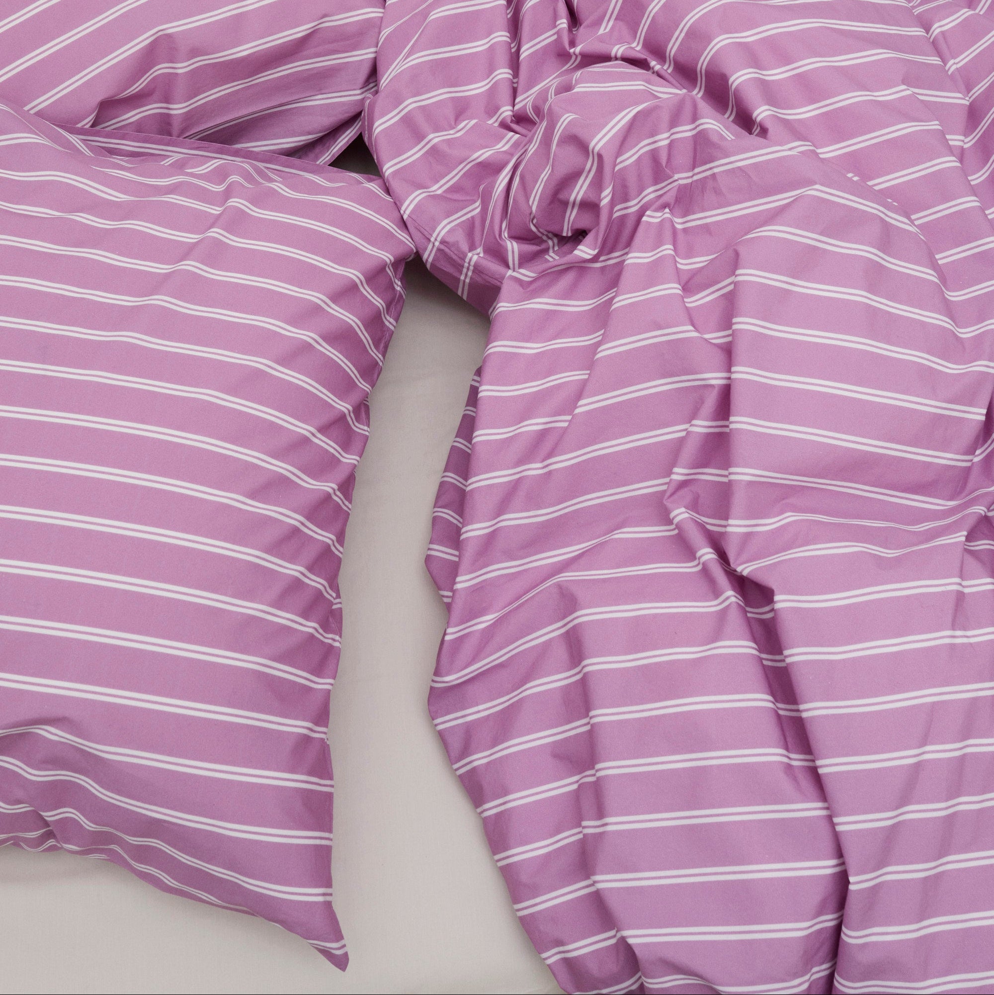 Percale Bedding, Mallow Pink Stripes
