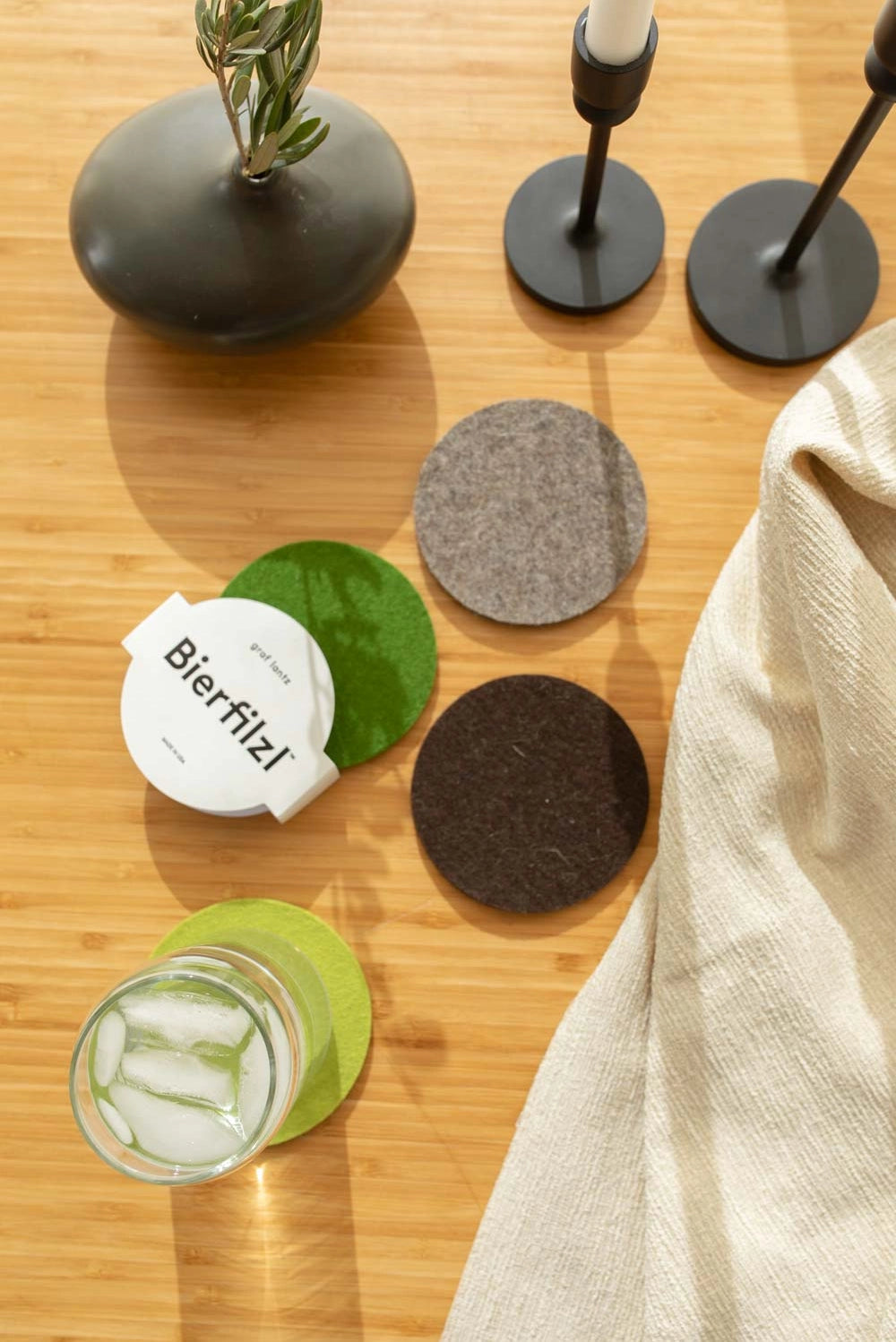 Wool Coasters, 4 Pack