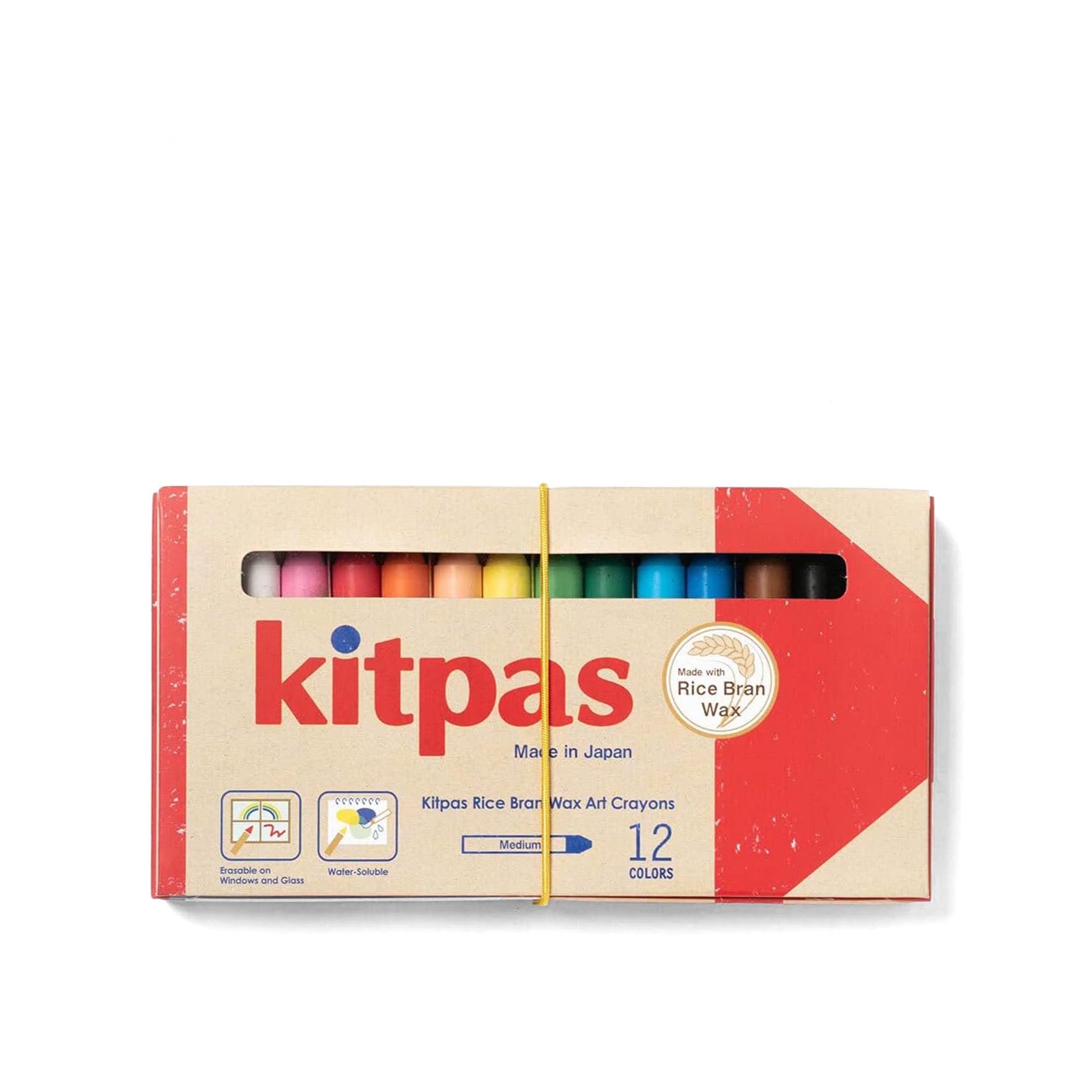 Rice Bran Wax Crayons, 12 Colors