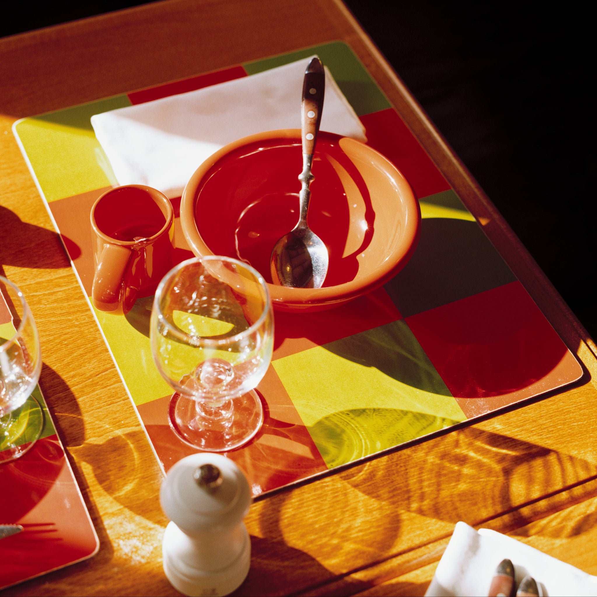 Check Placemat, Red + Green, Set of 2