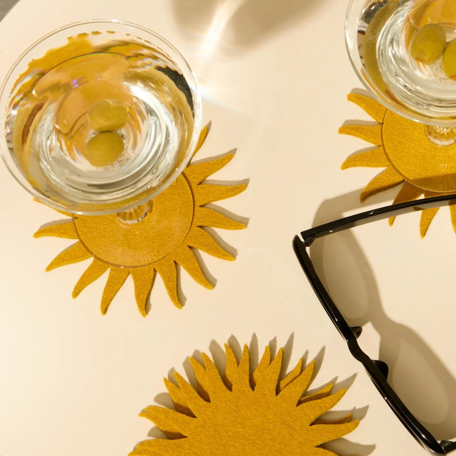 Wool Coasters, Sunburst and Clouds Pack