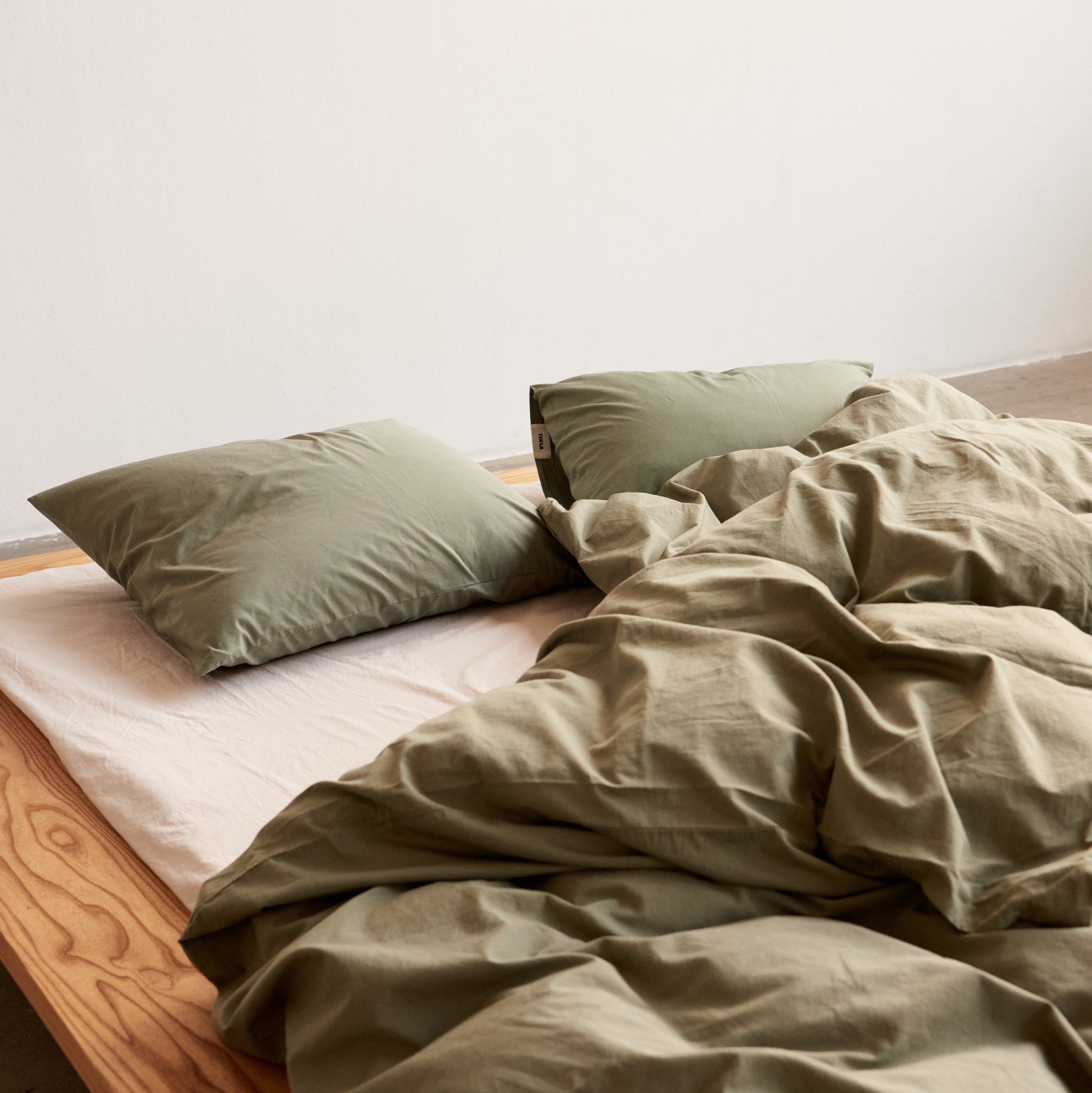 Percale Pillow Sham, Olive Green