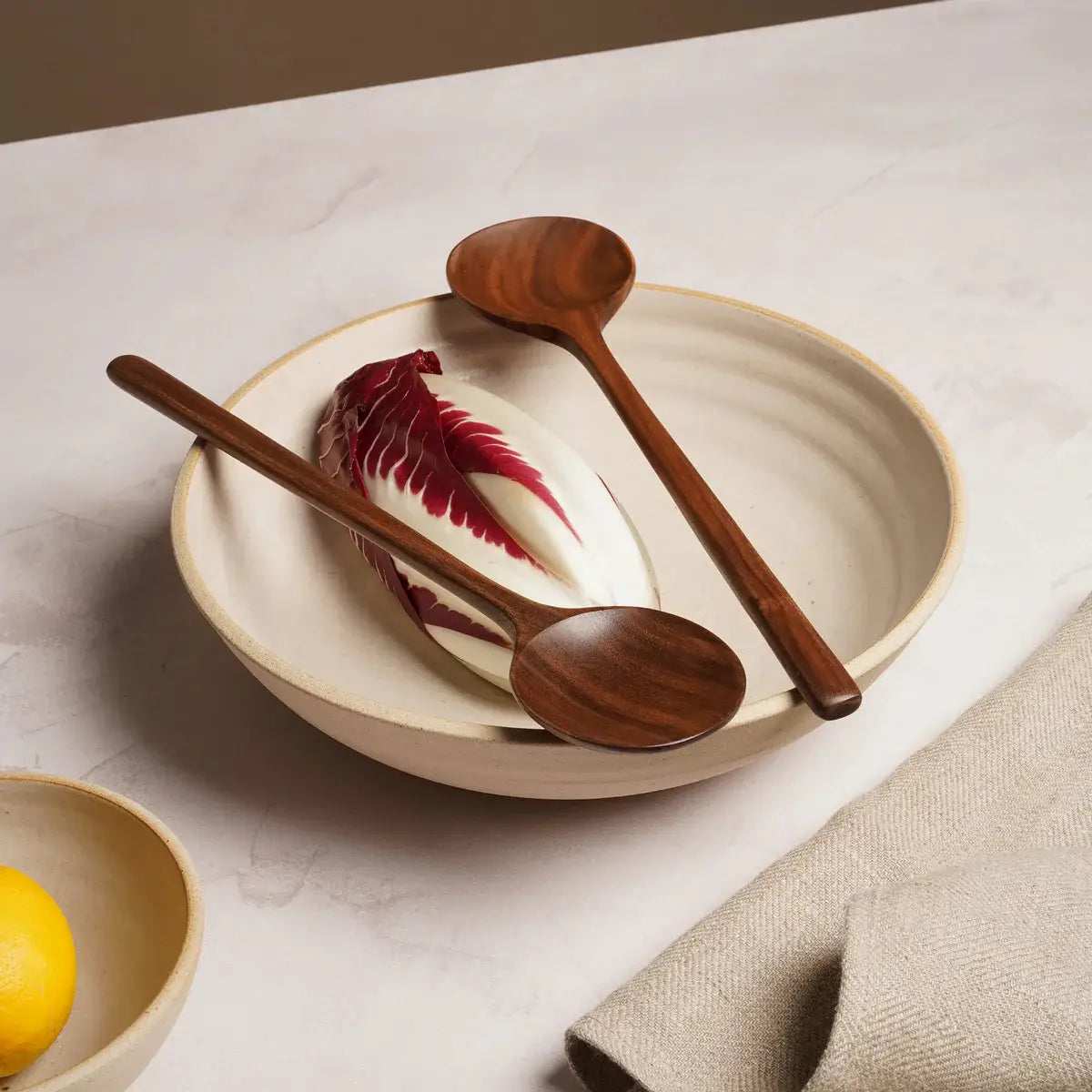 Walnut Round Spoon, 12 in